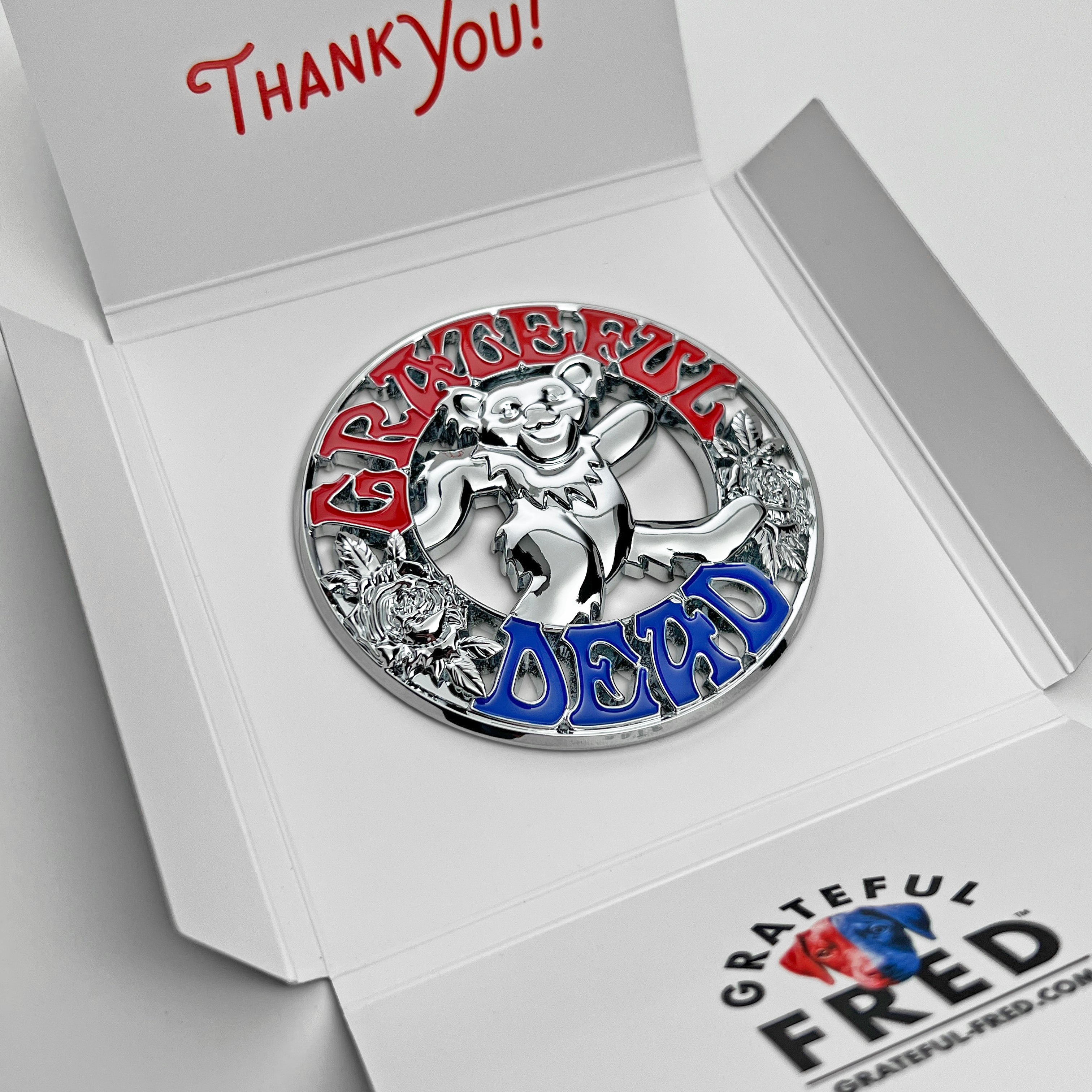 the BEAR & ROSES BADGE - Grateful Fred - Badge