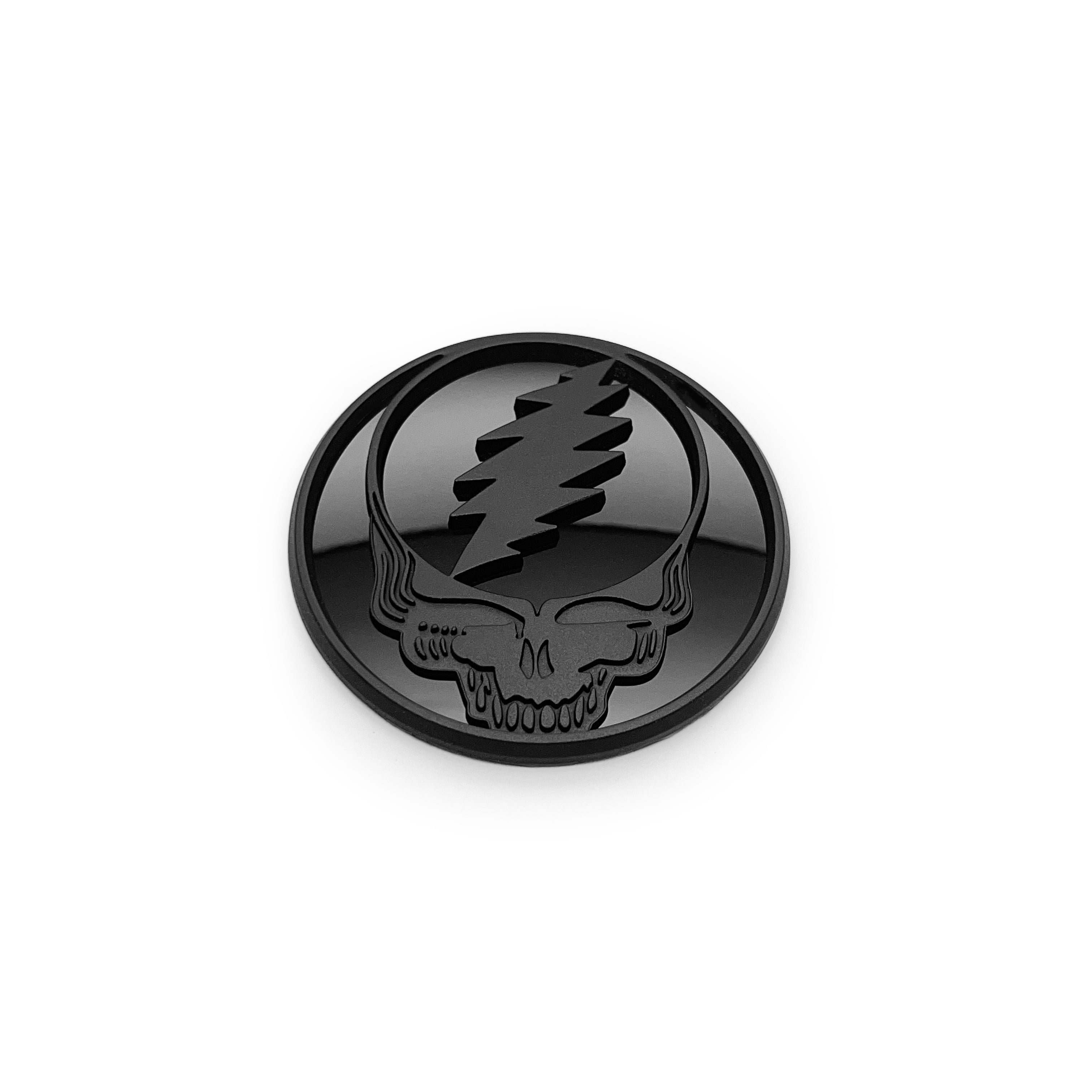 the STEALIE 2.0 - BLACK ON BLACK - Grateful Fred - Badge