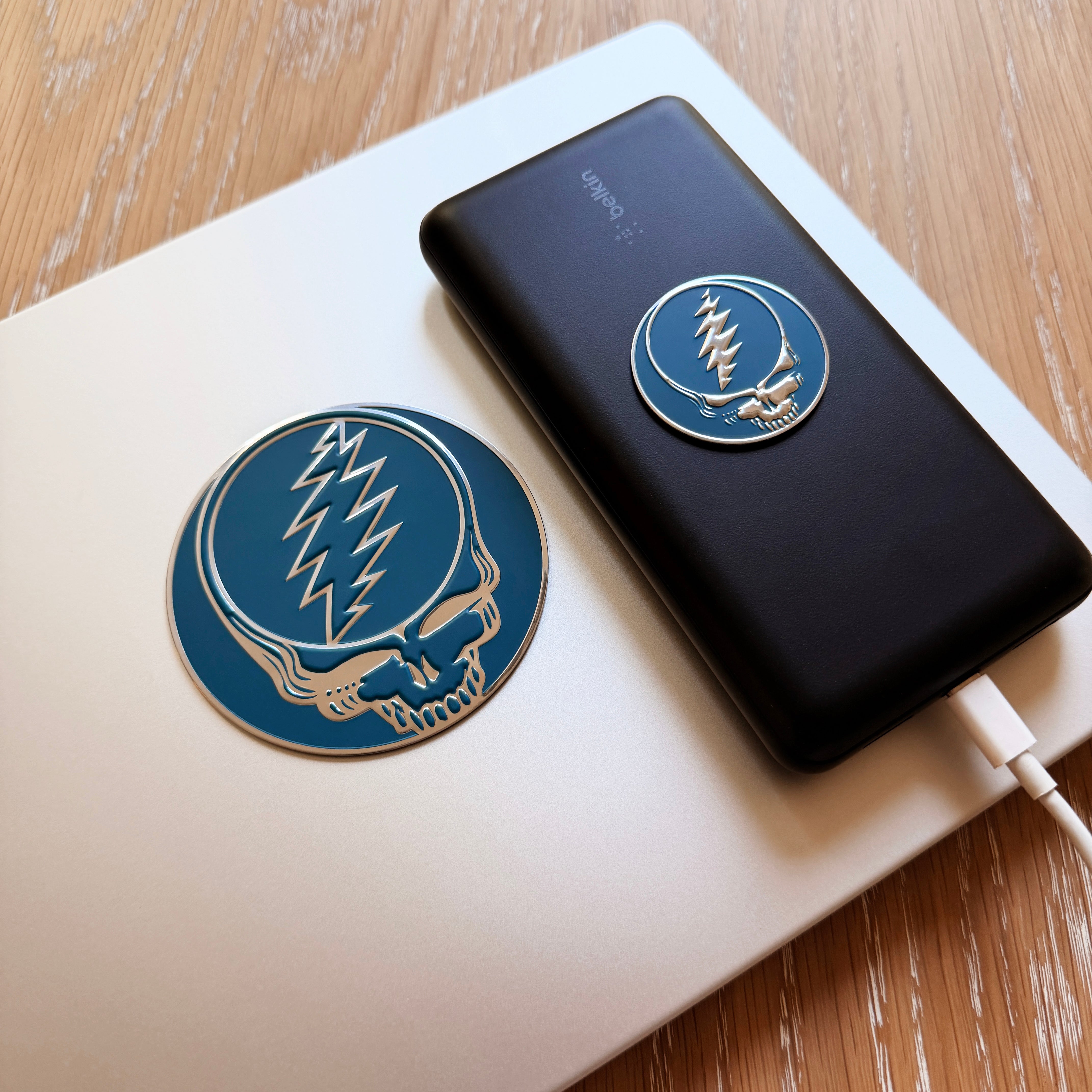 the COLOR STEALIE METAL STICKER - 2 PACK - Grateful Fred -