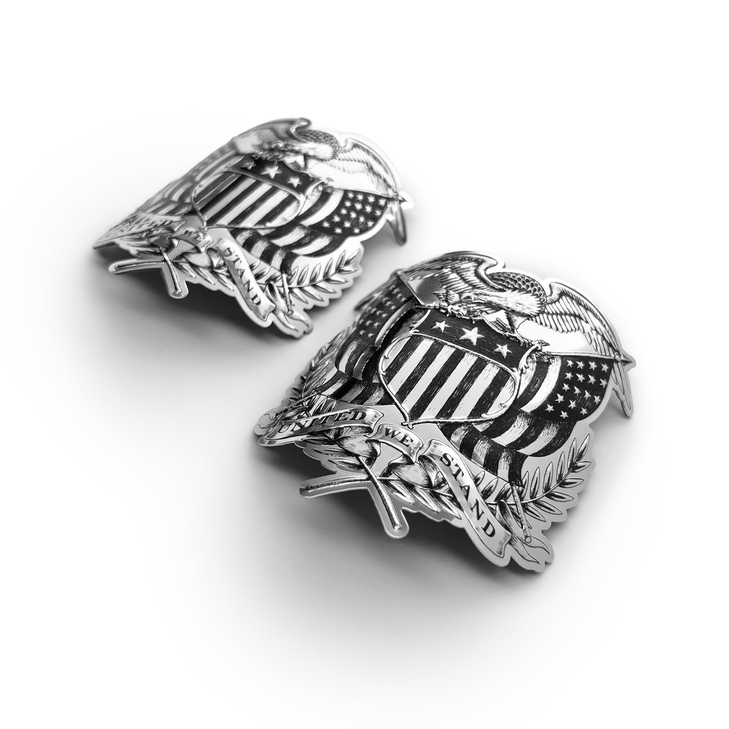 the EAGLE SHIELD BOTTLE BADGE – 2 PACK - Grateful Fred - Bottle Badges