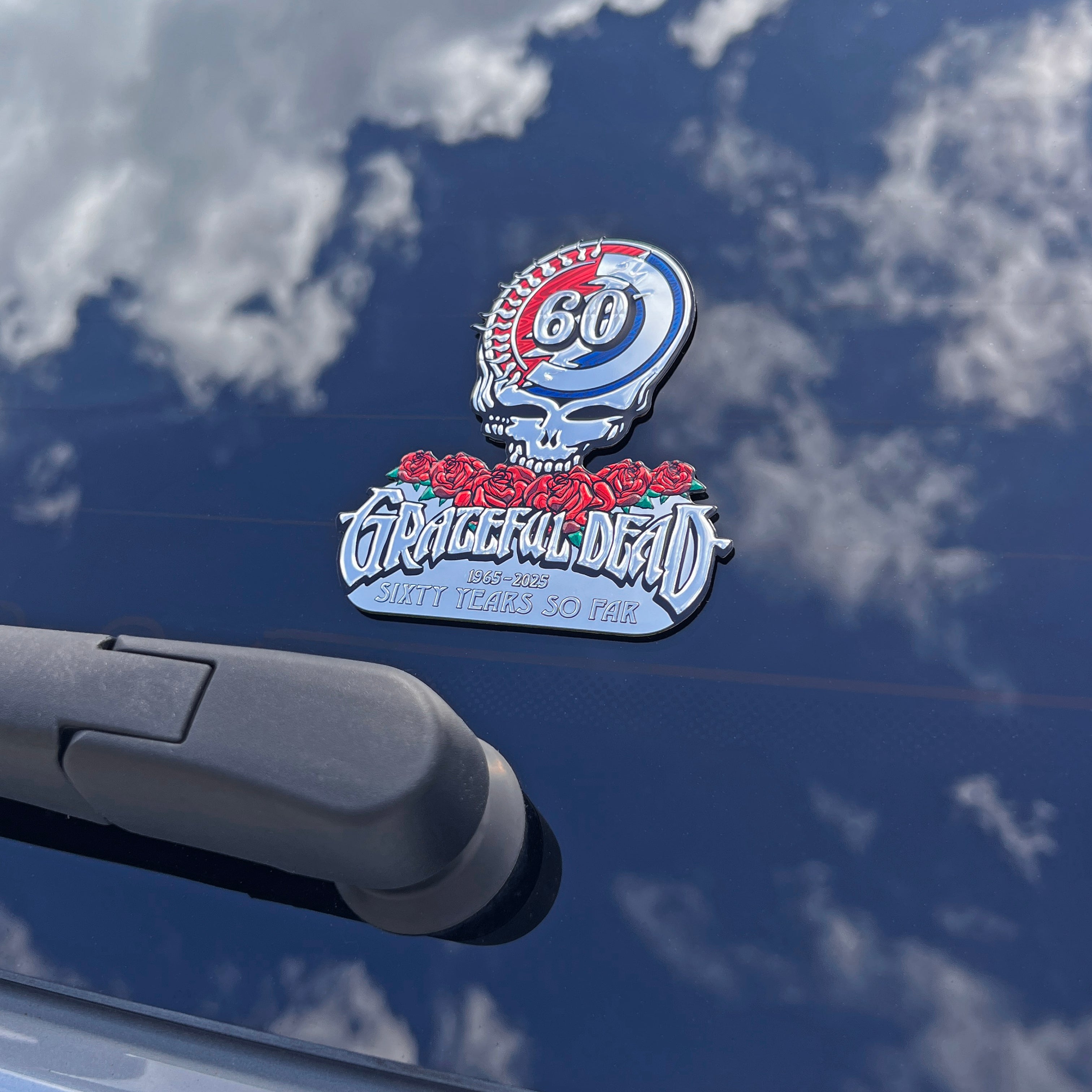 the GRATEFUL DEAD 60 METAL STICKER - 2 PACK - Grateful Fred - Metal Stickers