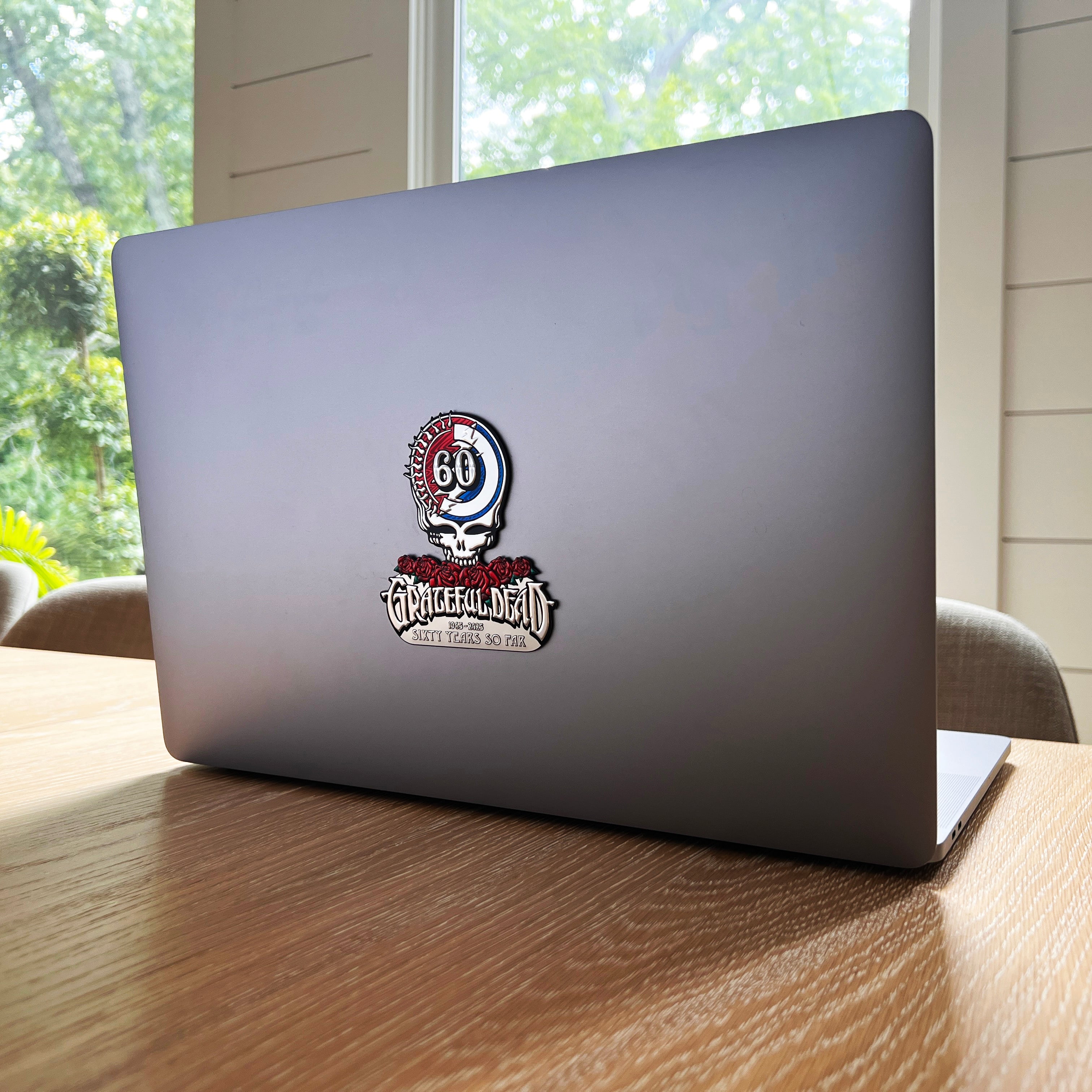the GRATEFUL DEAD 60 METAL STICKER - 2 PACK - Grateful Fred - Metal Stickers
