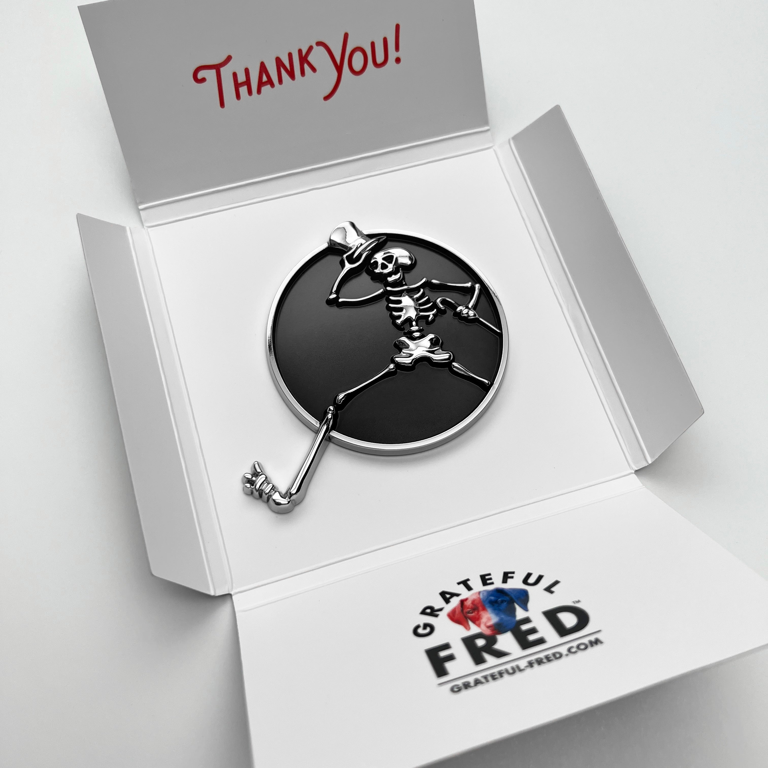 the HIGH-STEPPIN' SKELETON BADGE - Grateful Fred - Badge