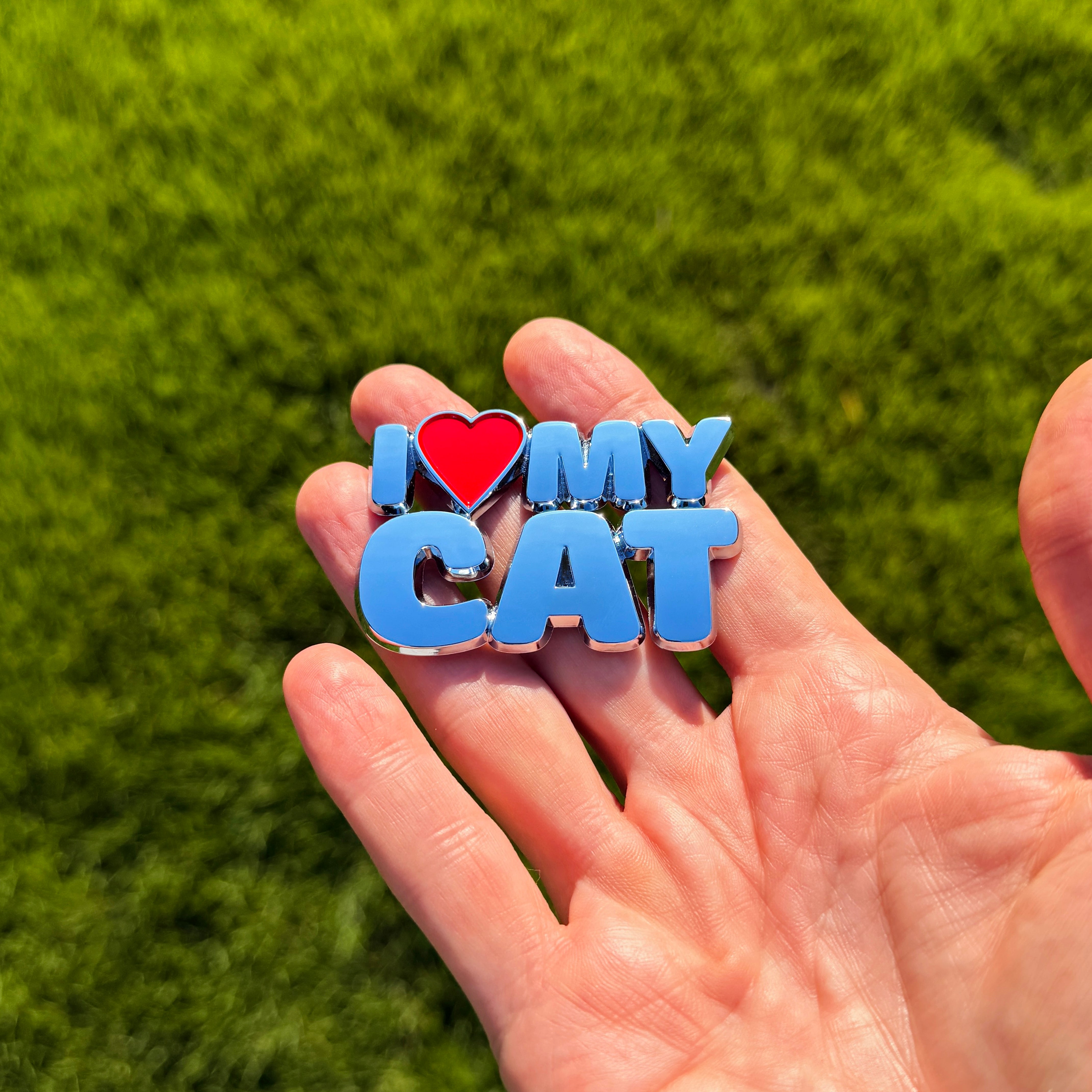 the I ♥️ MY CAT BADGE - Grateful Fred -
