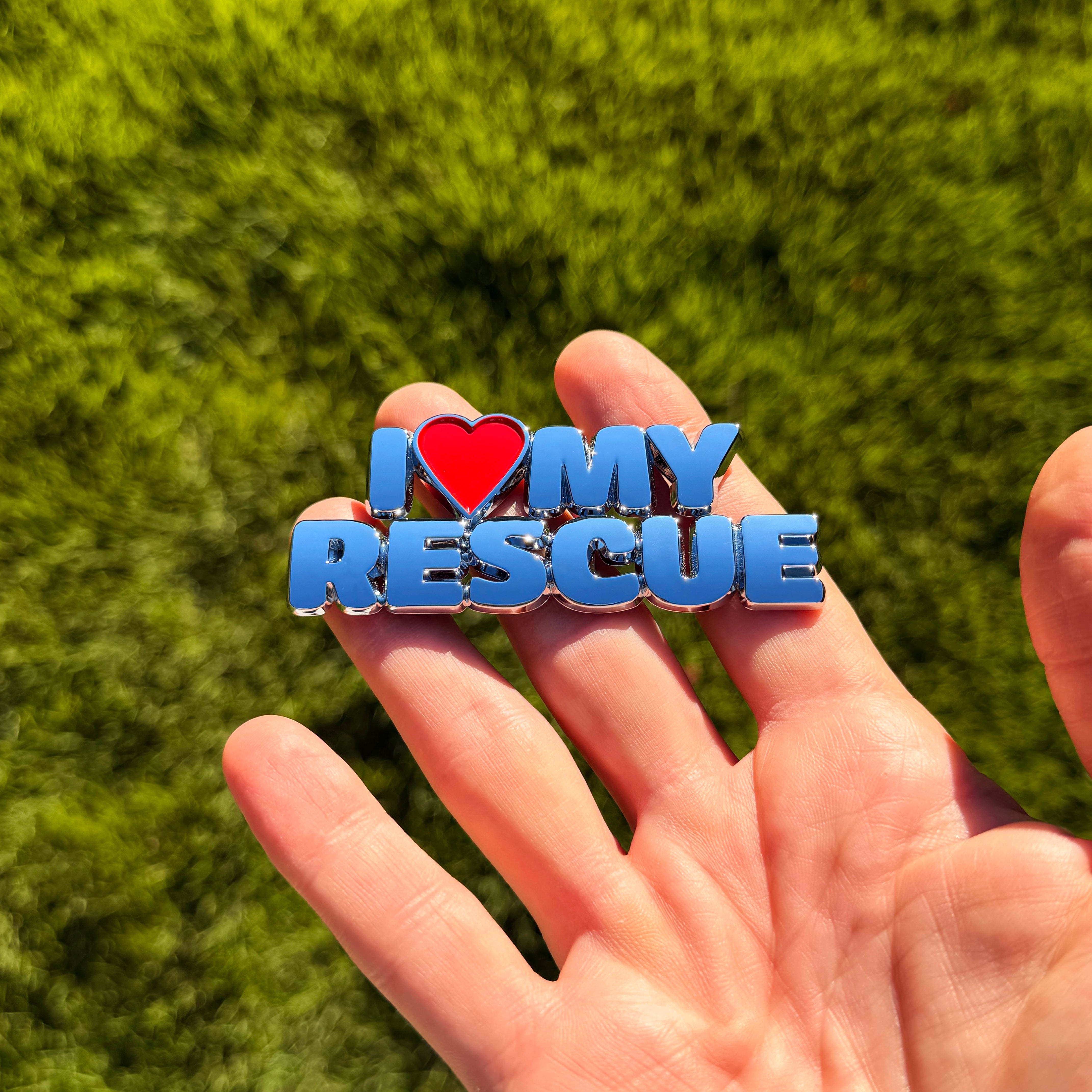 the I ♥️ MY RESCUE BADGE - Grateful Fred -