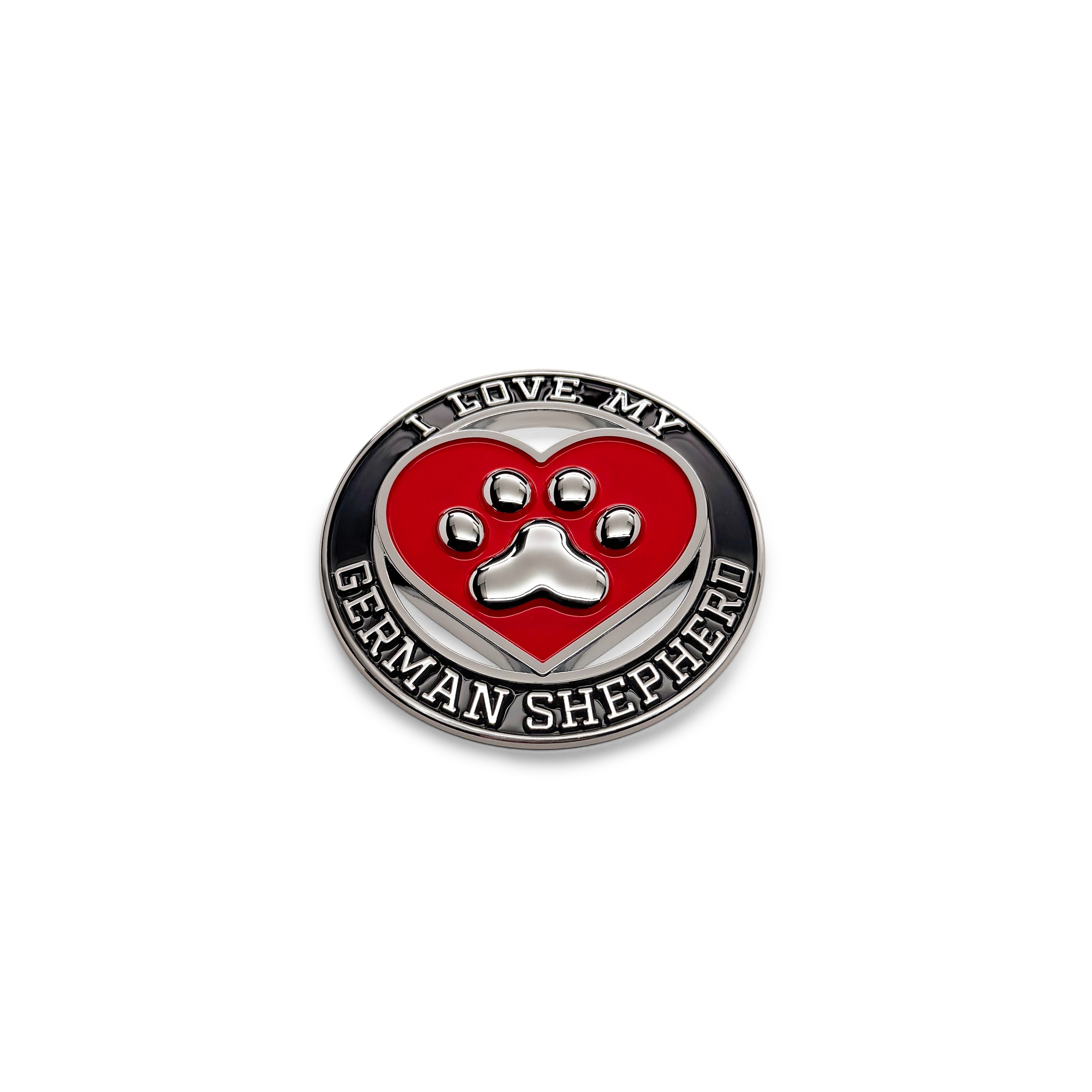 the I ♥️ MY GERMAN SHEPHERD BADGE - Grateful Fred -