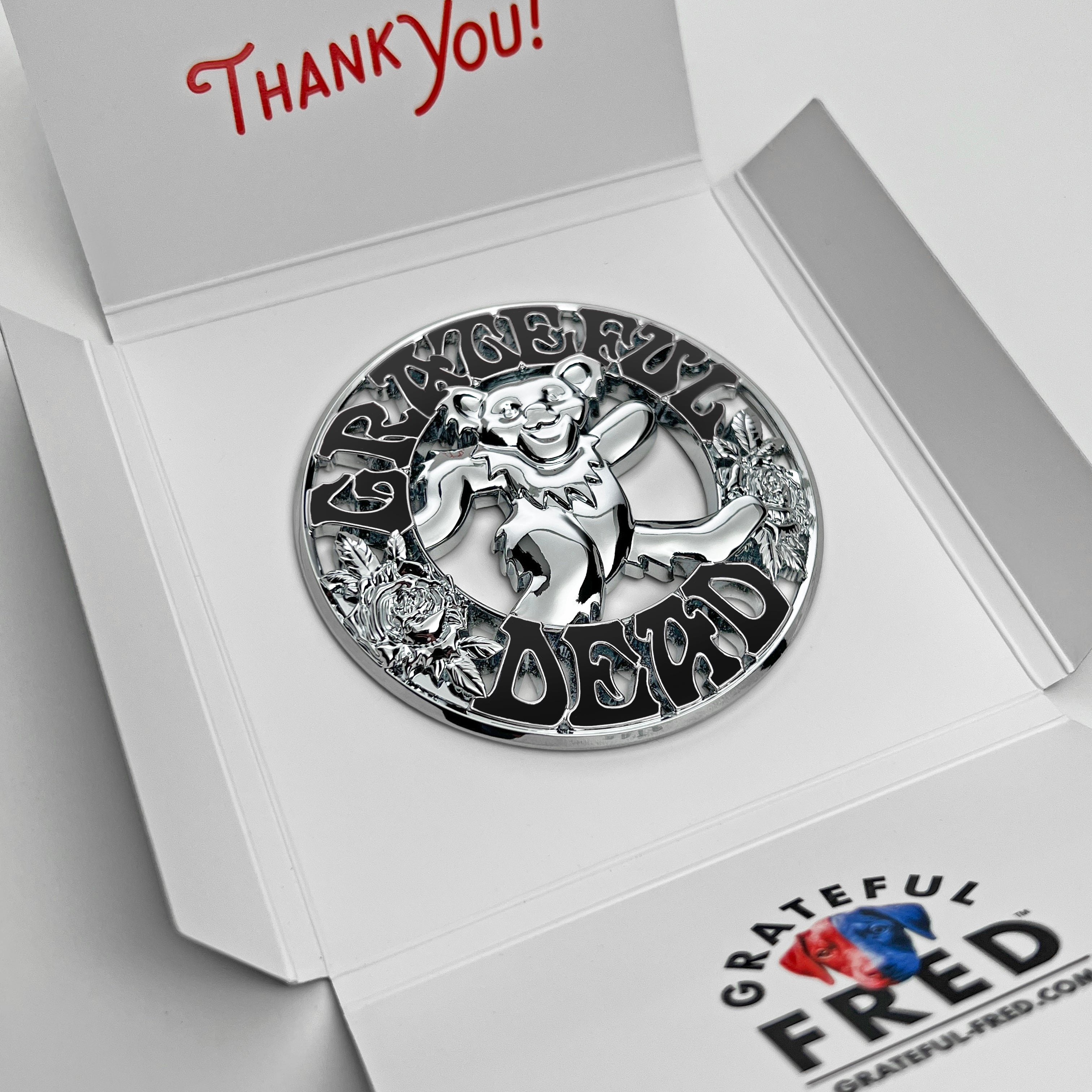 the BEAR & ROSES BADGE - Grateful Fred - Badge
