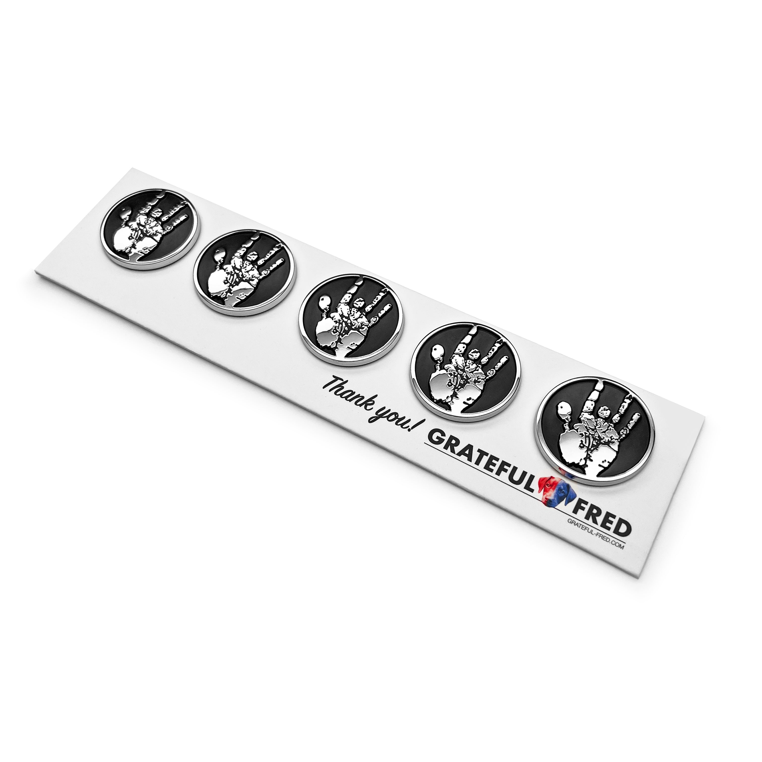 the MINI JERRY HAND 5-PACK - Grateful Fred - Badge