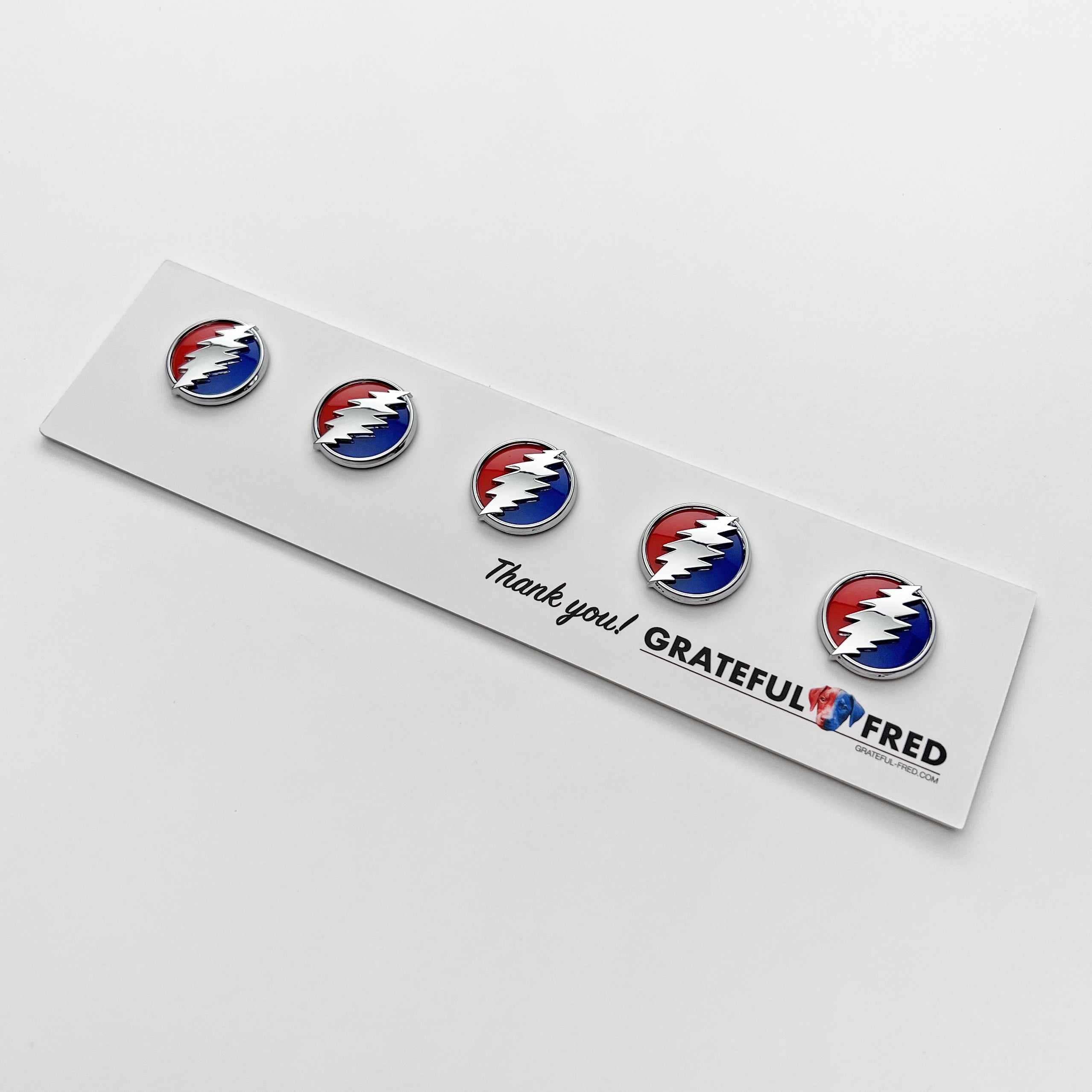 the MINI STEALIE BOLTS - Grateful Fred - Badge