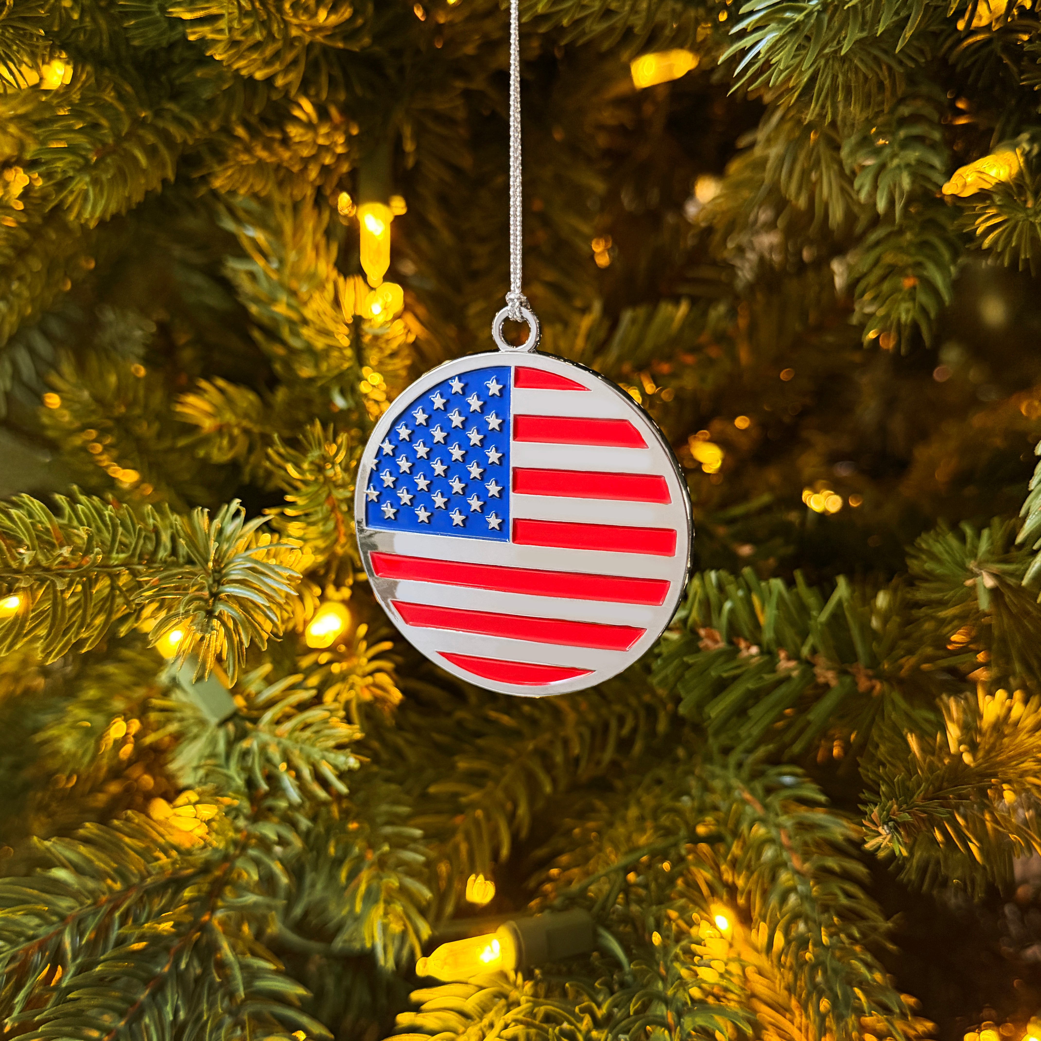 the ROUND USA ORNAMENT - Grateful Fred - Ornament
