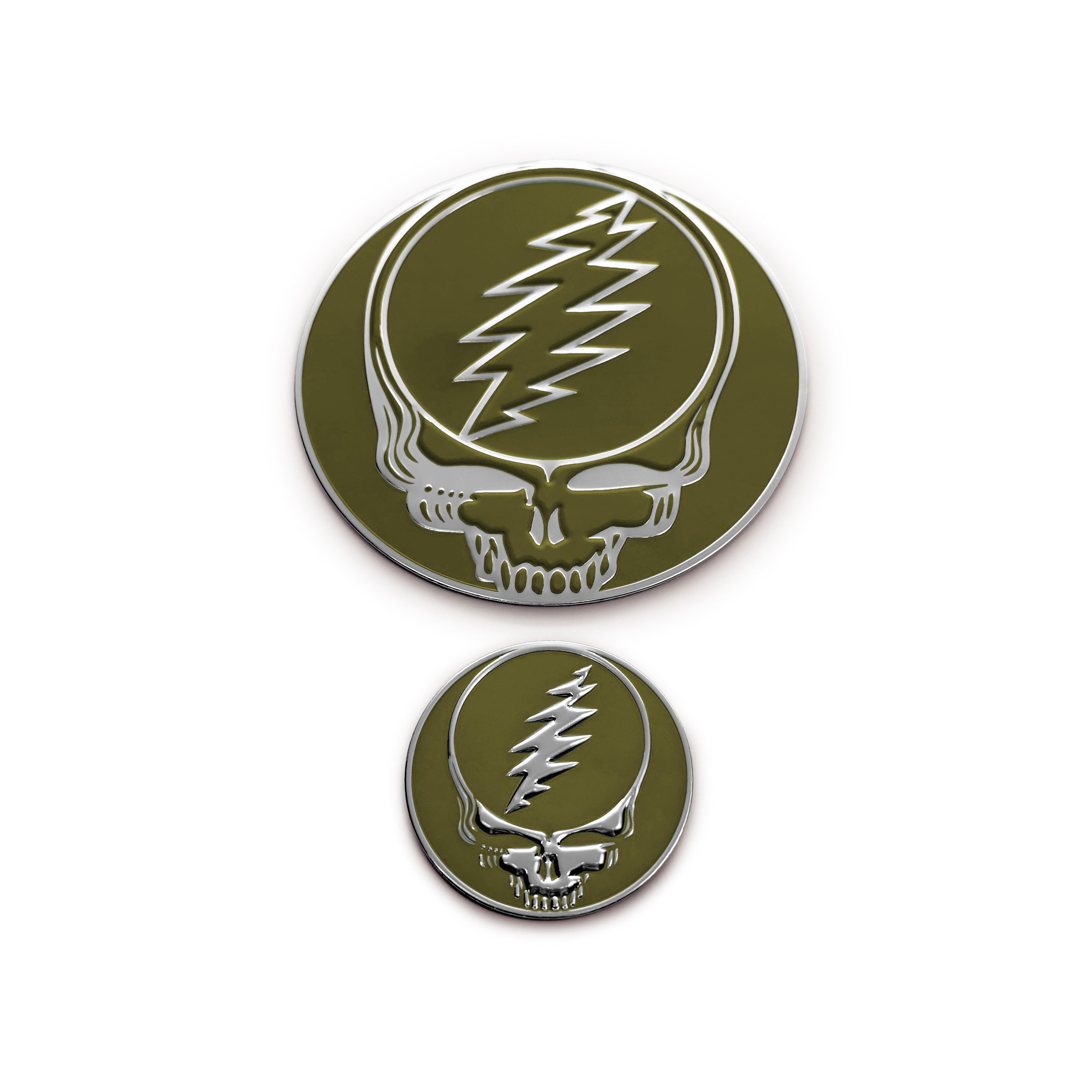 the COLOR STEALIE METAL STICKER - 2 PACK - Grateful Fred -