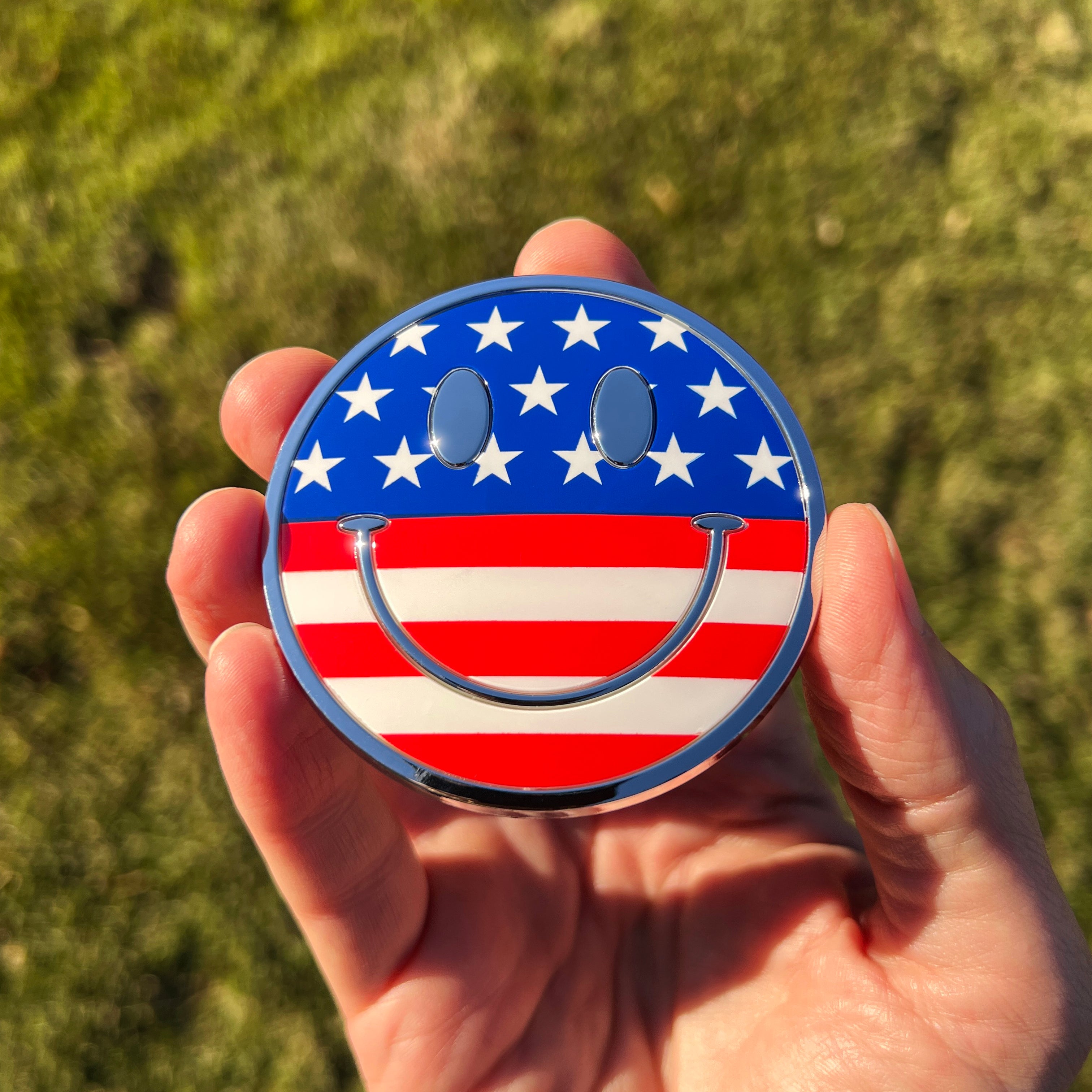 the SMILEY FACE BADGE