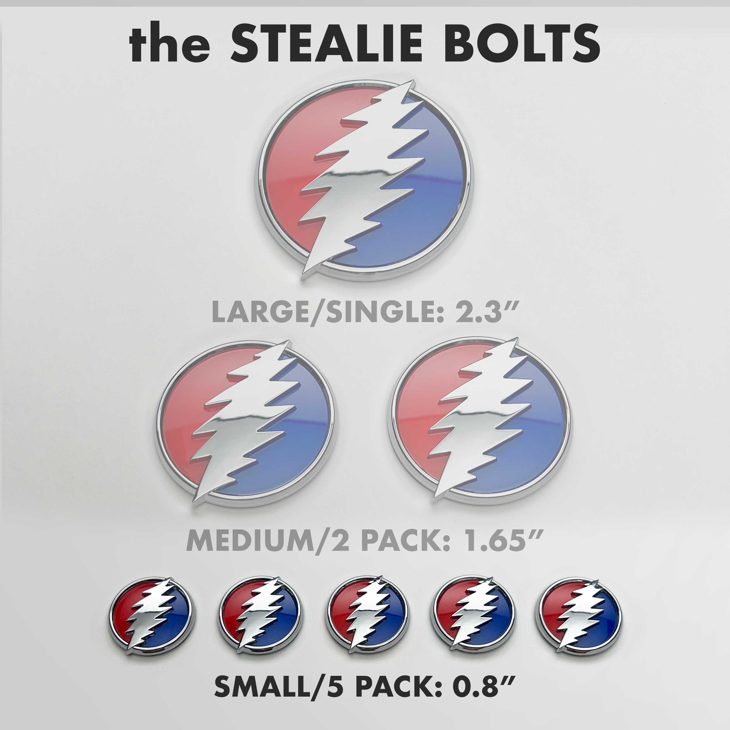 the MINI STEALIE BOLTS - Grateful Fred - Badge