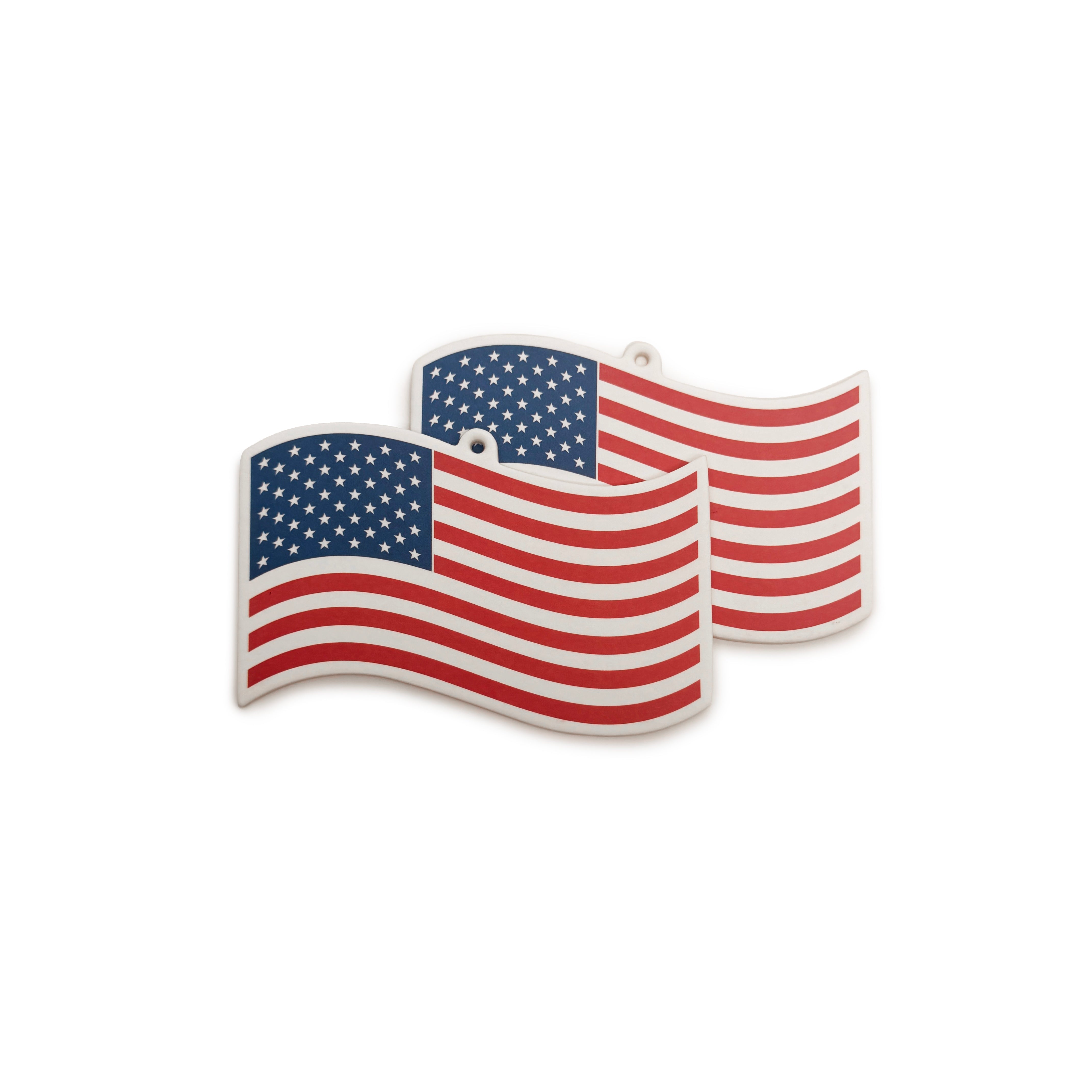 the WAVY USA FLAG AIR FRESHENER - 2 PACK - Grateful Fred -