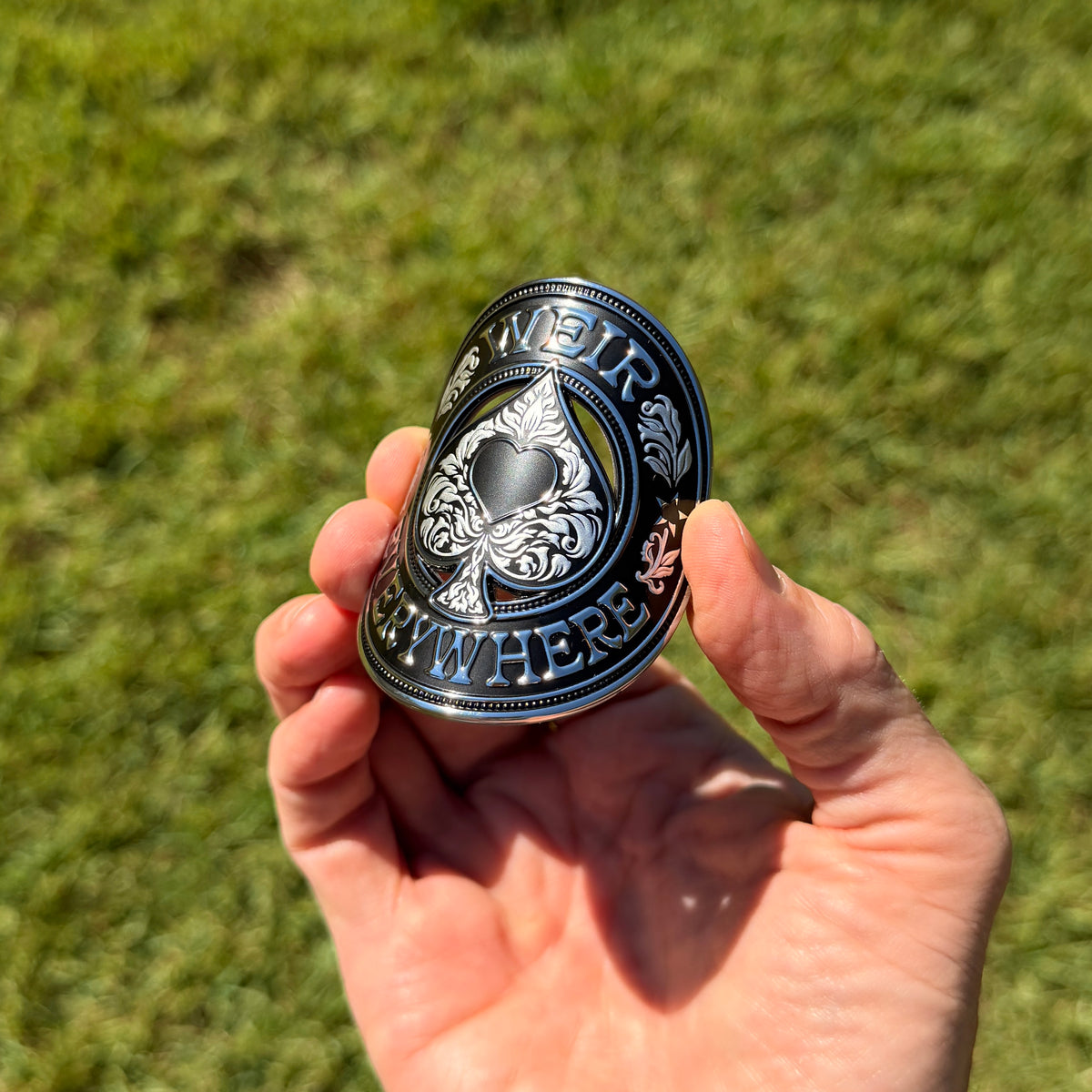 the FLEXIBLE WEIR EVERYWHERE ACE BADGE