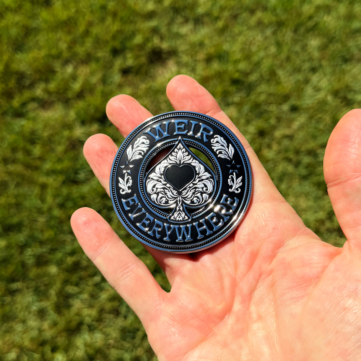the FLEXIBLE WEIR EVERYWHERE ACE BADGE