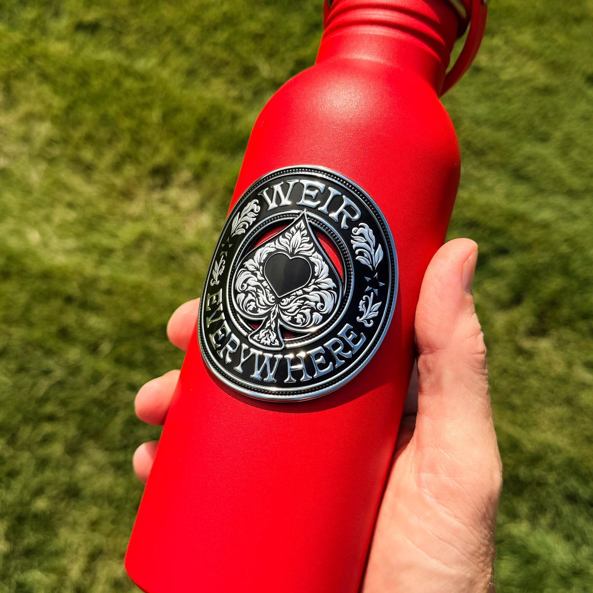 the FLEXIBLE WEIR EVERYWHERE ACE BADGE