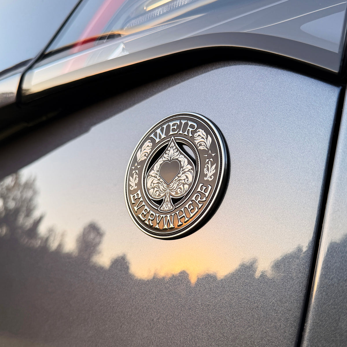 the FLEXIBLE WEIR EVERYWHERE ACE BADGE