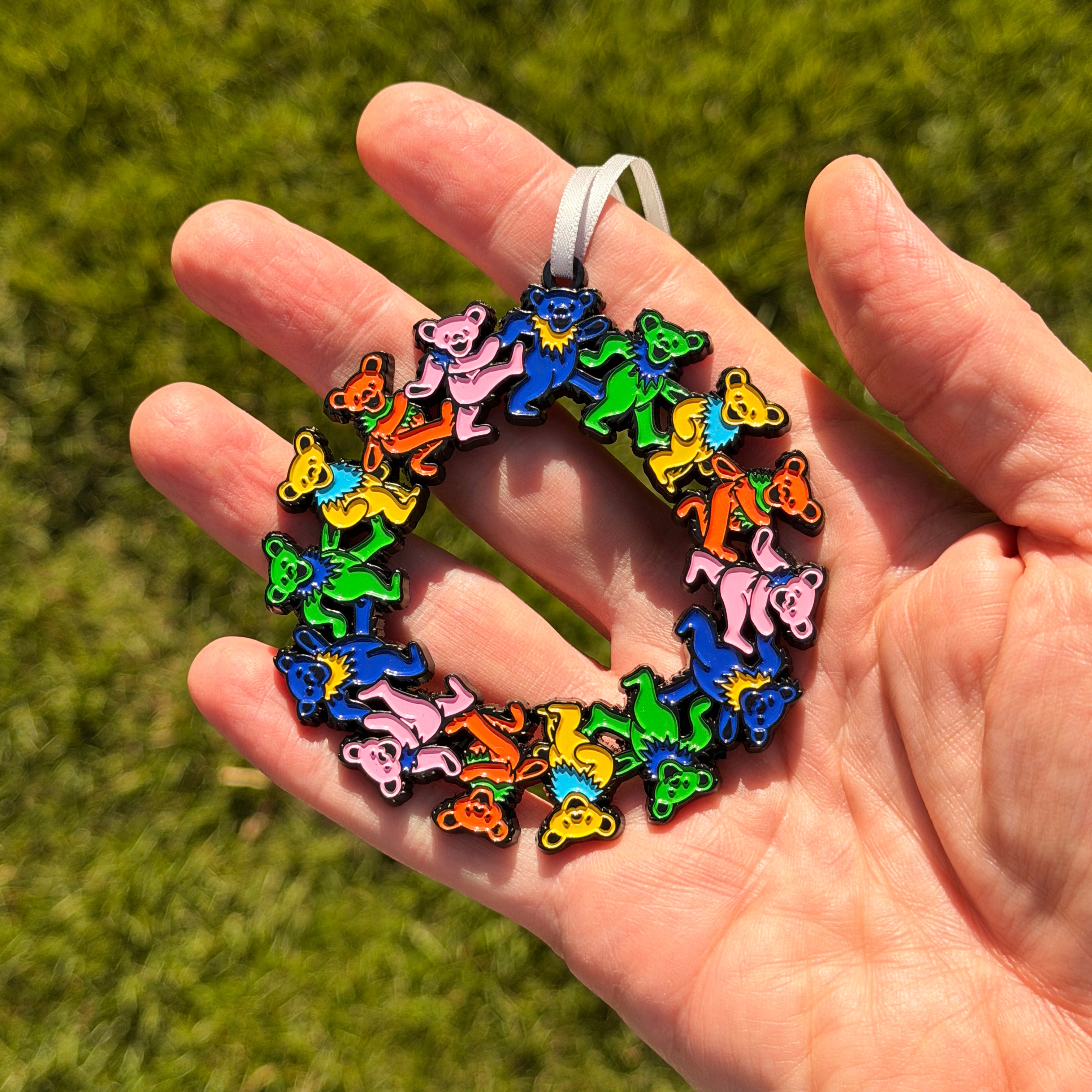 the WREATH OF BEARS ENAMEL ORNAMENT