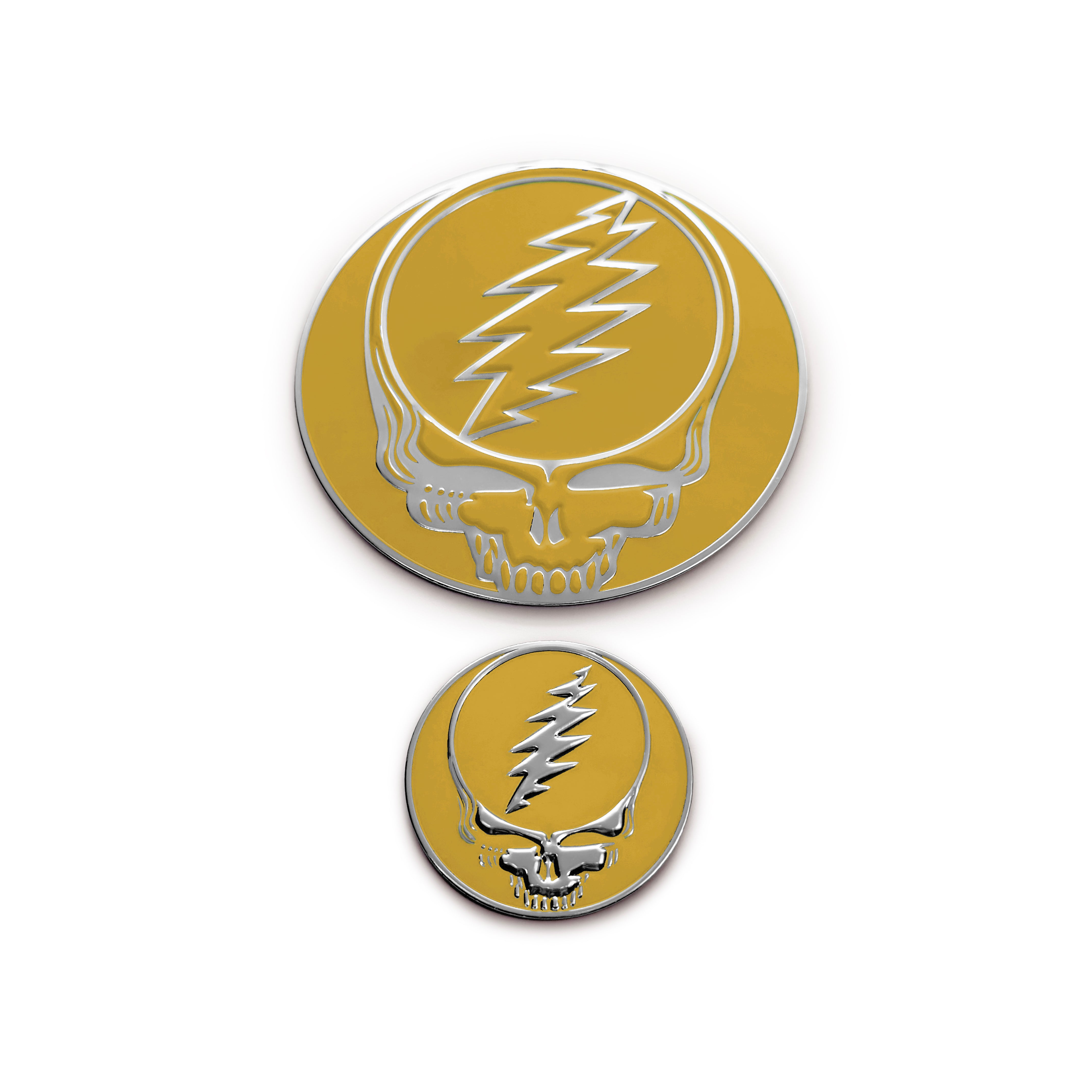 the COLOR STEALIE METAL STICKER - 2 PACK - Grateful Fred -