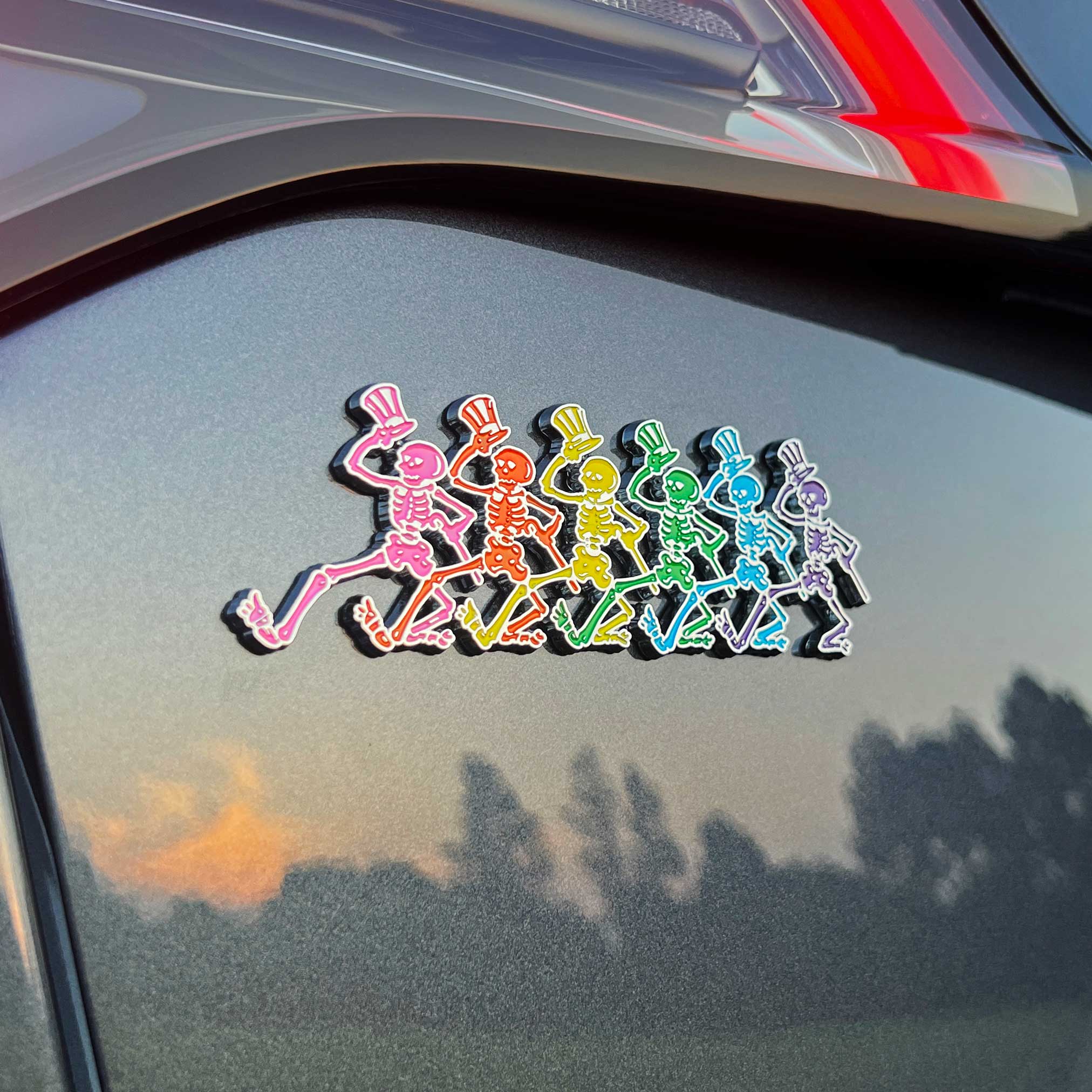 the Rainbow Skeleton Badge - Grateful Fred   -