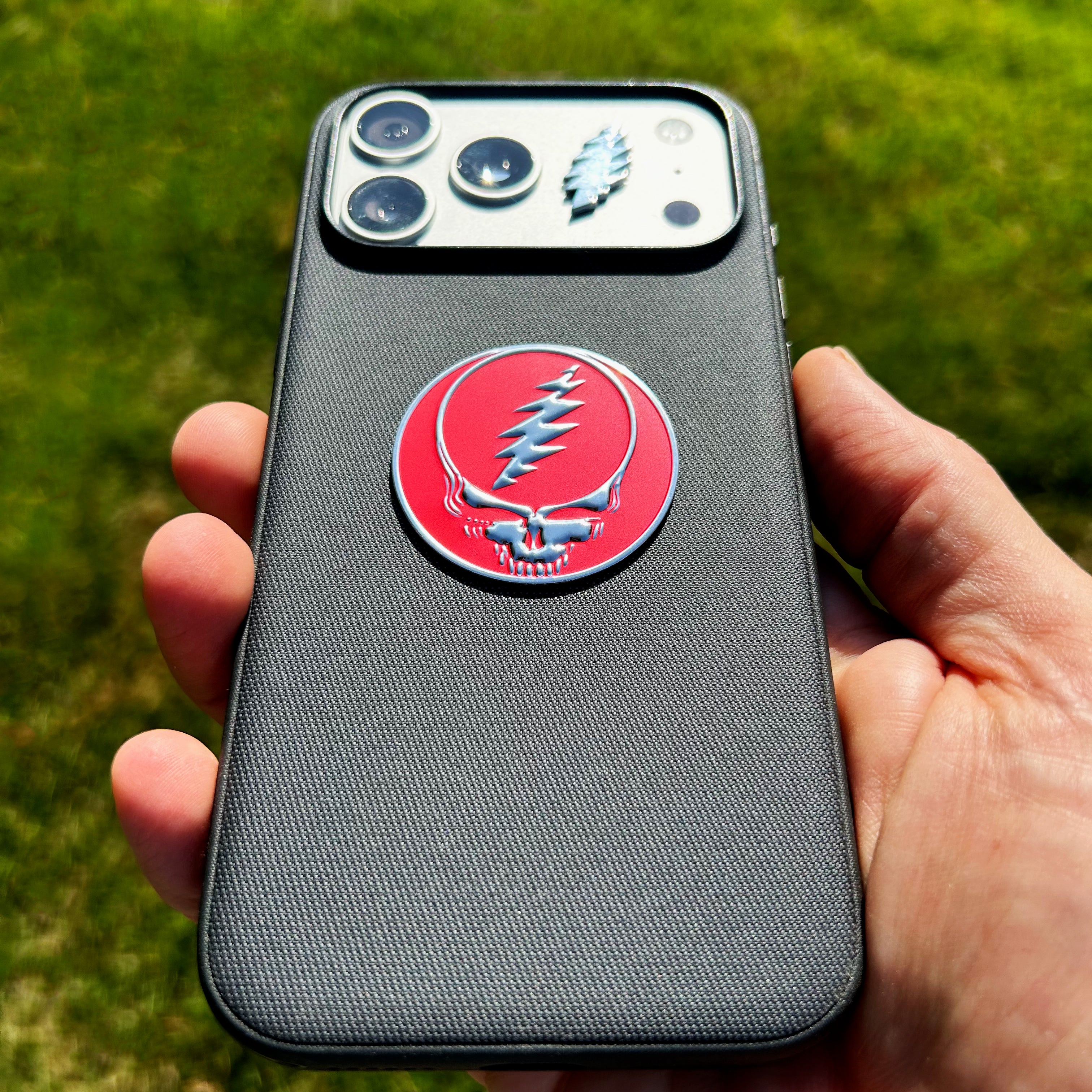the COLOR STEALIE METAL STICKER - 2 PACK - Grateful Fred -