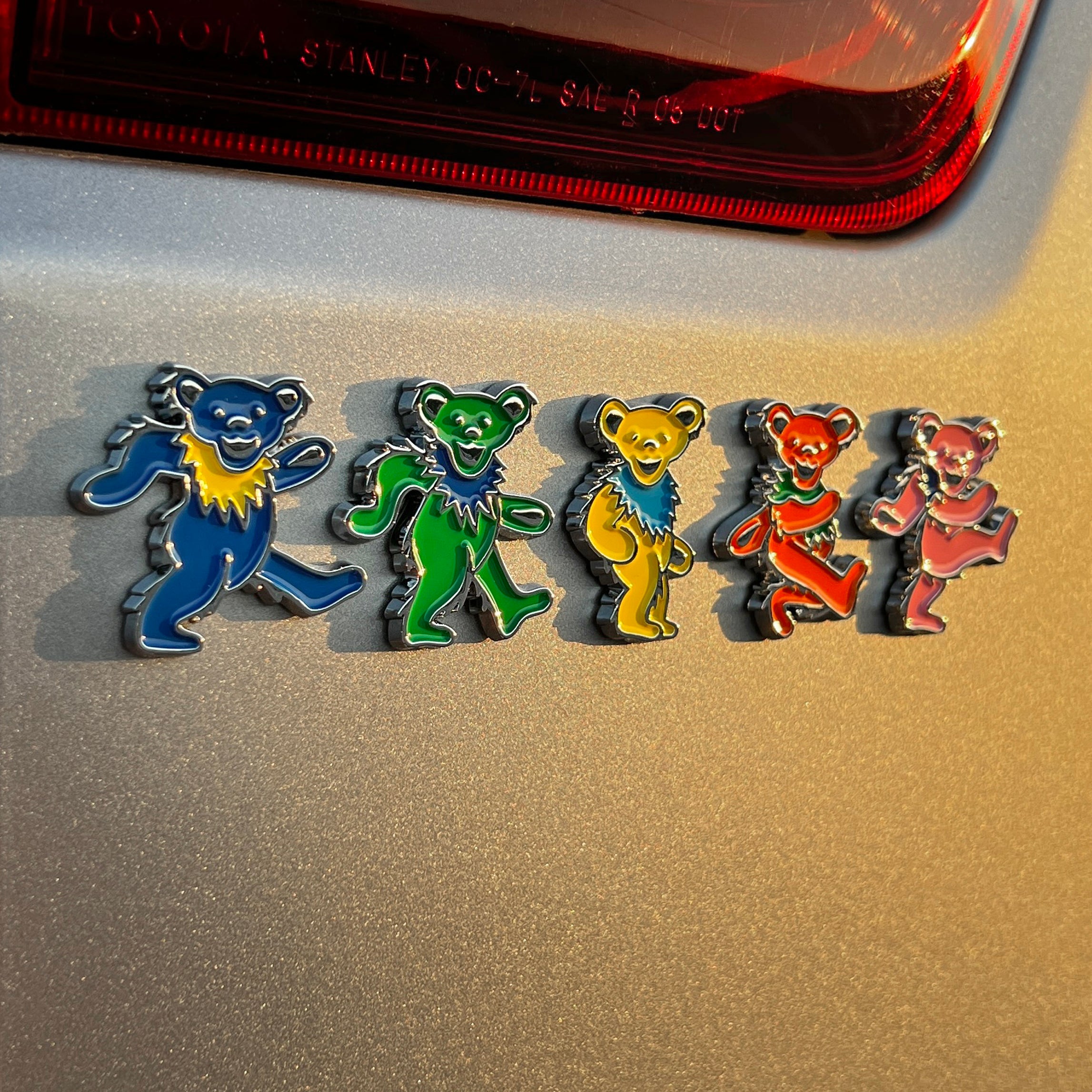 the BEAR BADGE 5 PACK - Grateful Fred - Vehicle Emblems & Hood Ornaments