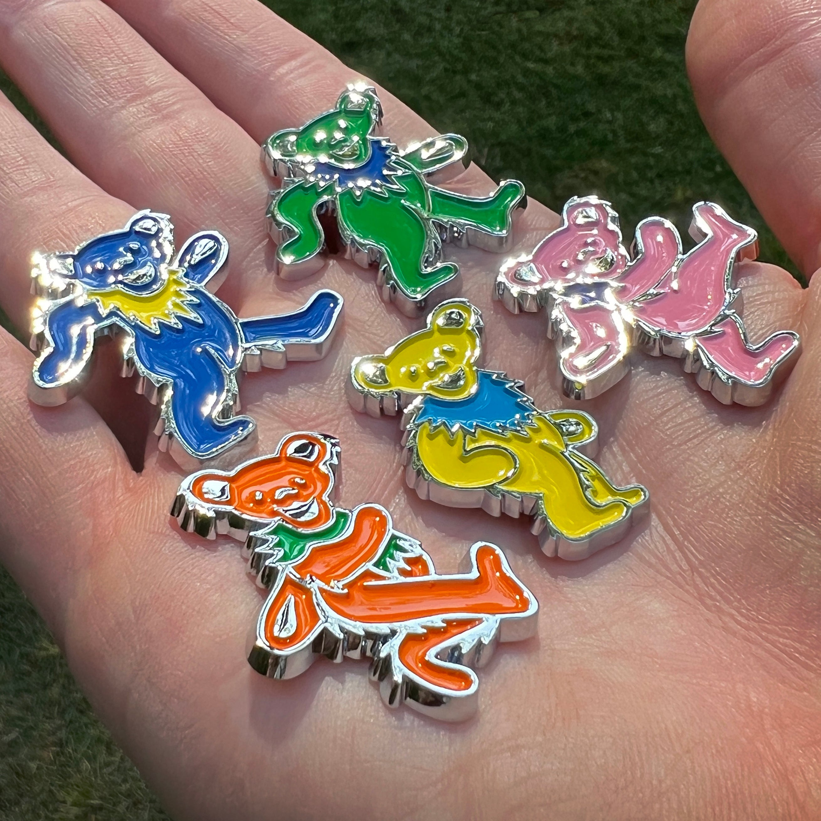 the BEAR BADGE 5 PACK - Grateful Fred - Vehicle Emblems & Hood Ornaments