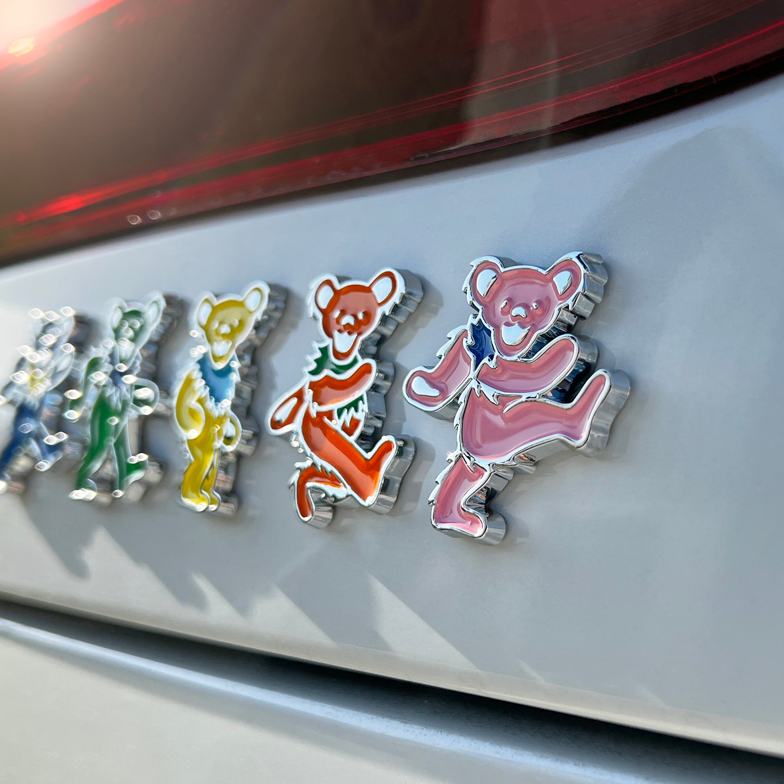 the BEAR BADGE 5 PACK - Grateful Fred - Vehicle Emblems & Hood Ornaments