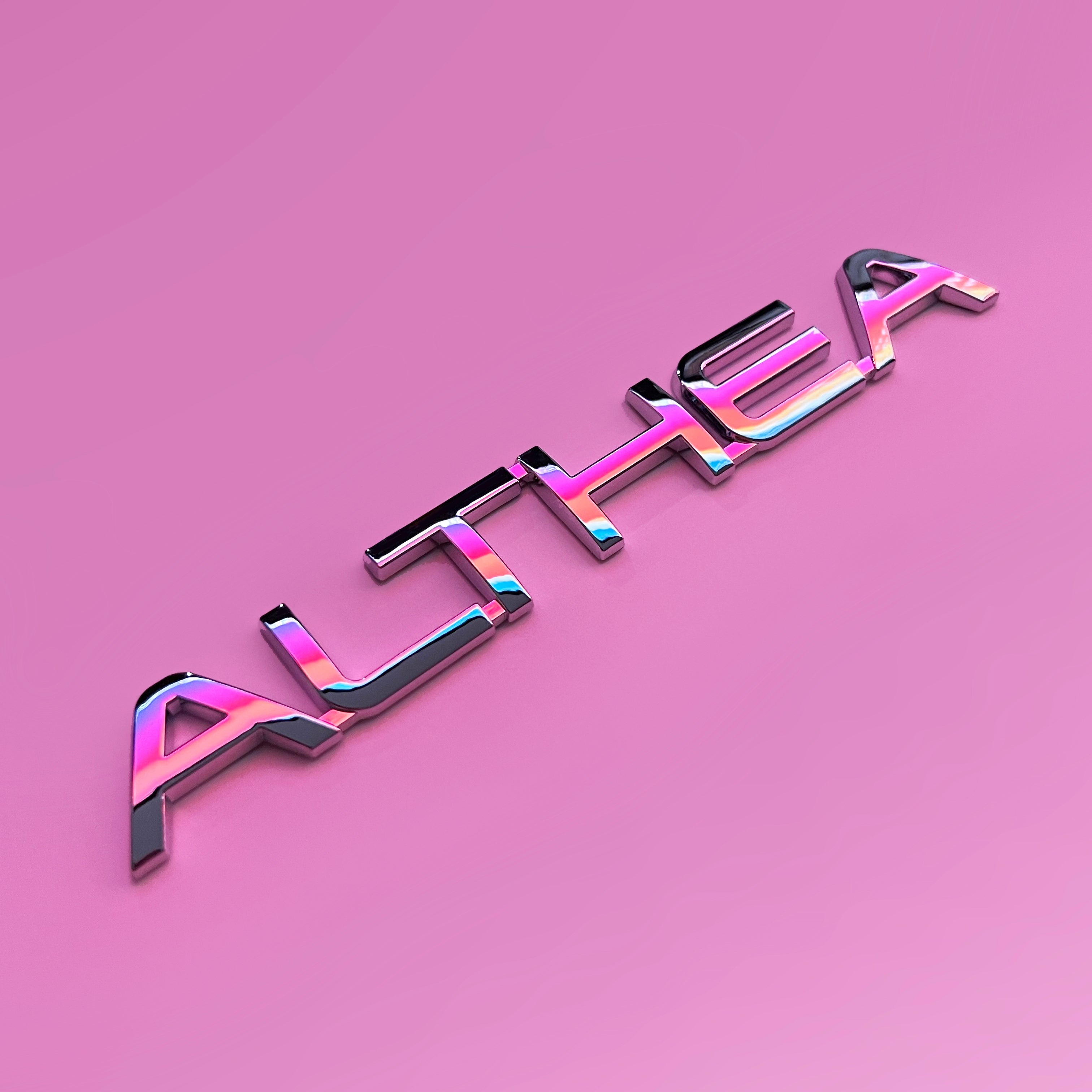 the ALTHEA BADGE - Grateful Fred - Vehicle Emblems & Hood Ornaments