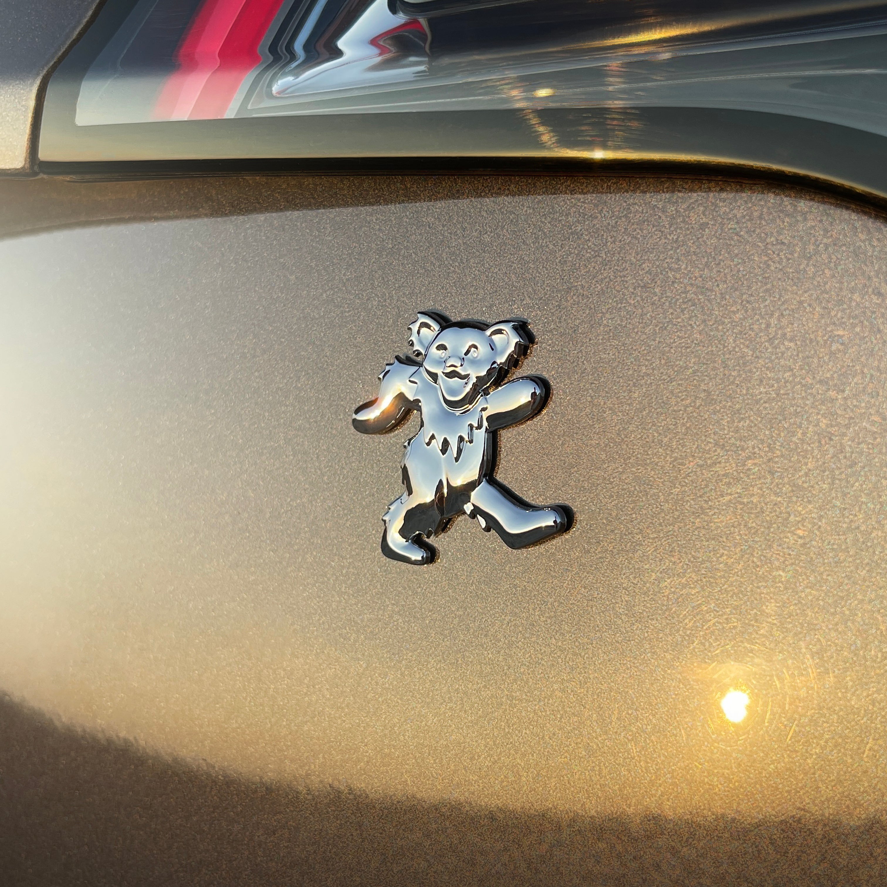 the BEAR BADGE - Grateful Fred - Vehicle Emblems & Hood Ornaments