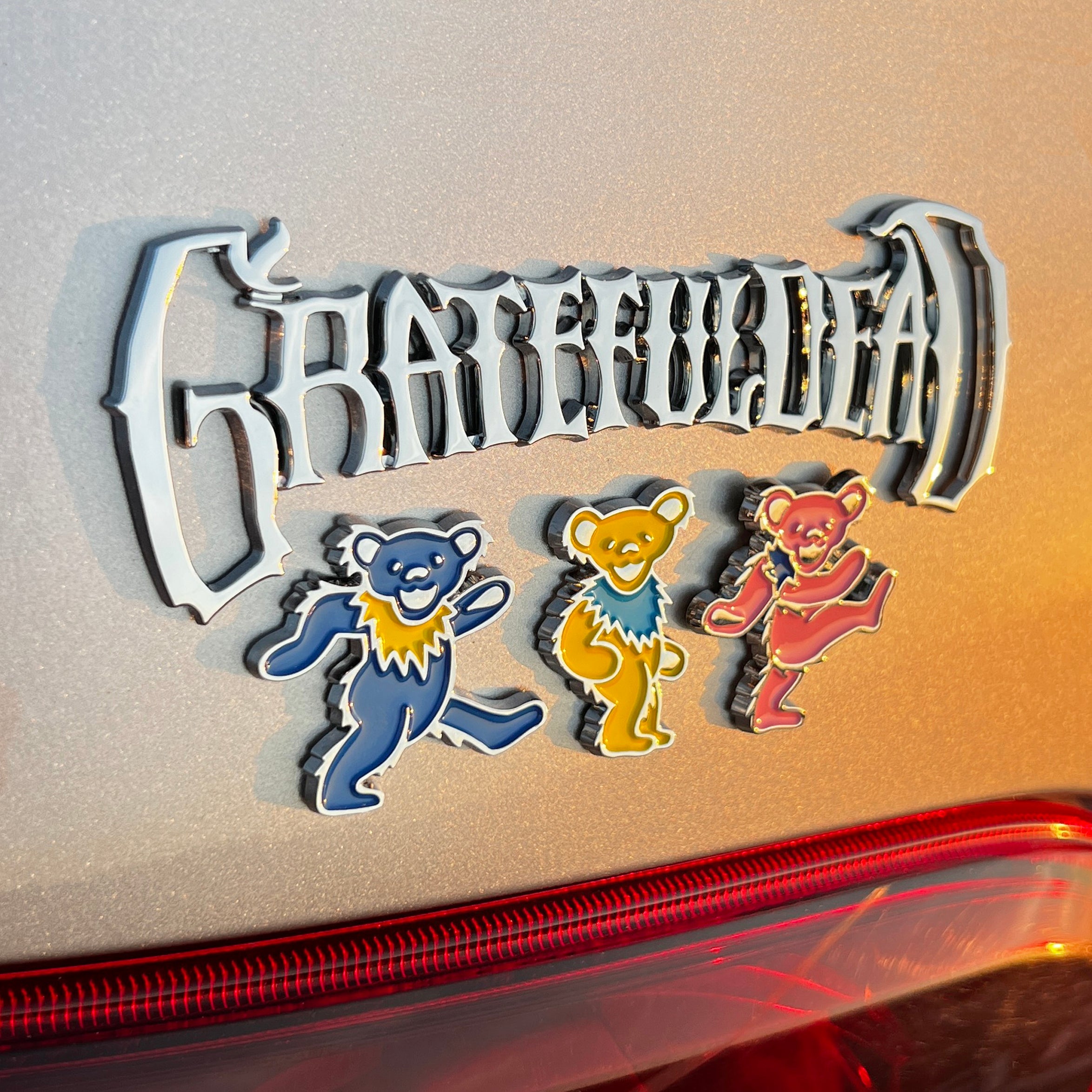 the BEAR BADGE 5 PACK - Grateful Fred - Vehicle Emblems & Hood Ornaments