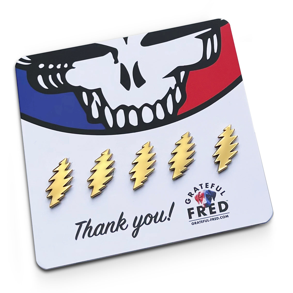 the MICRO BOLT 5 PACK - Grateful Fred - Vehicle Emblems & Hood Ornaments