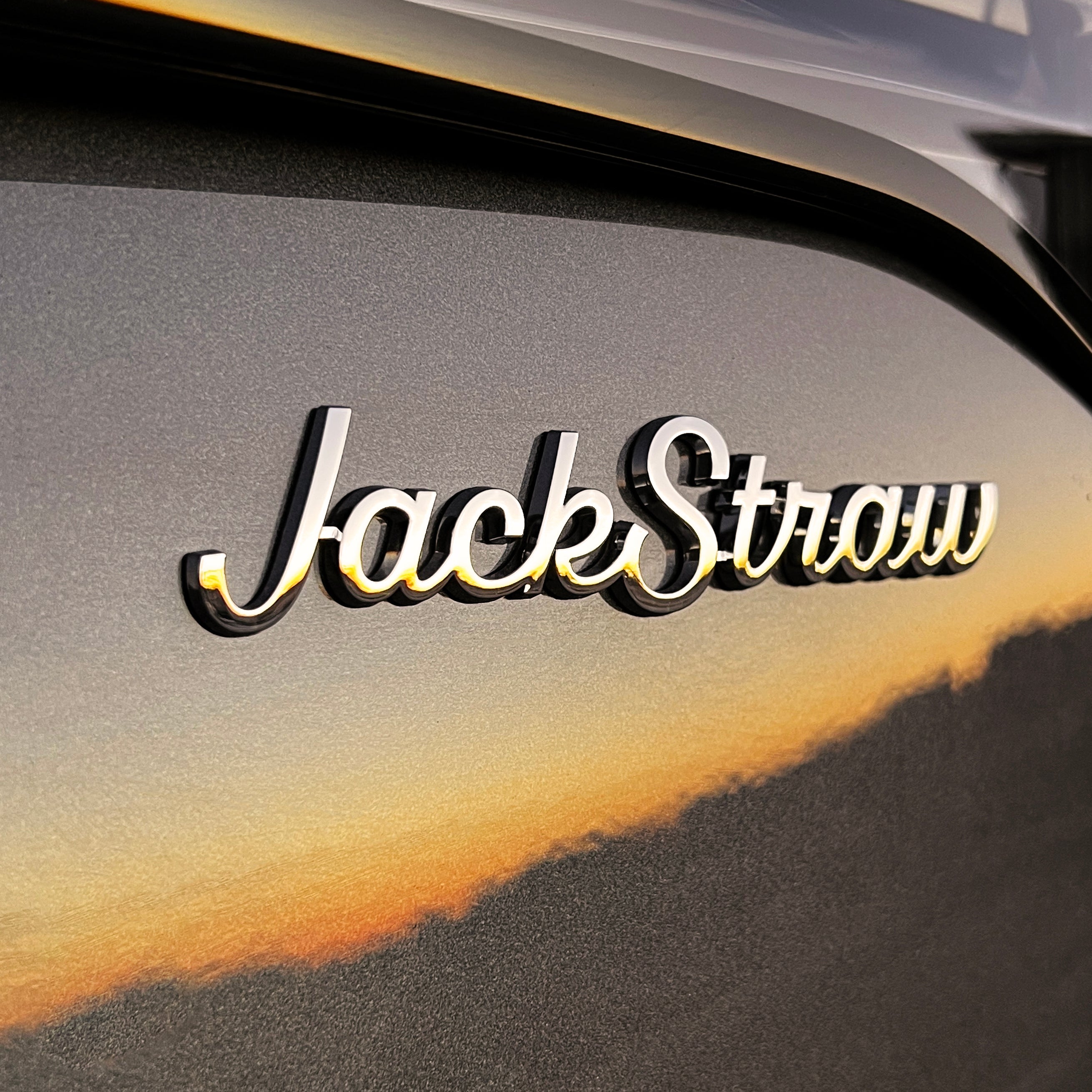 the JACK STRAW BADGE - Grateful Fred - Vehicle Emblems & Hood Ornaments
