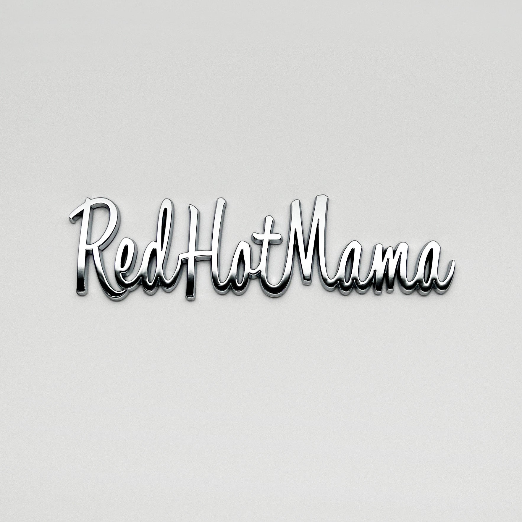 the RED HOT MAMA BADGE - Grateful Fred - Vehicle Emblems & Hood Ornaments