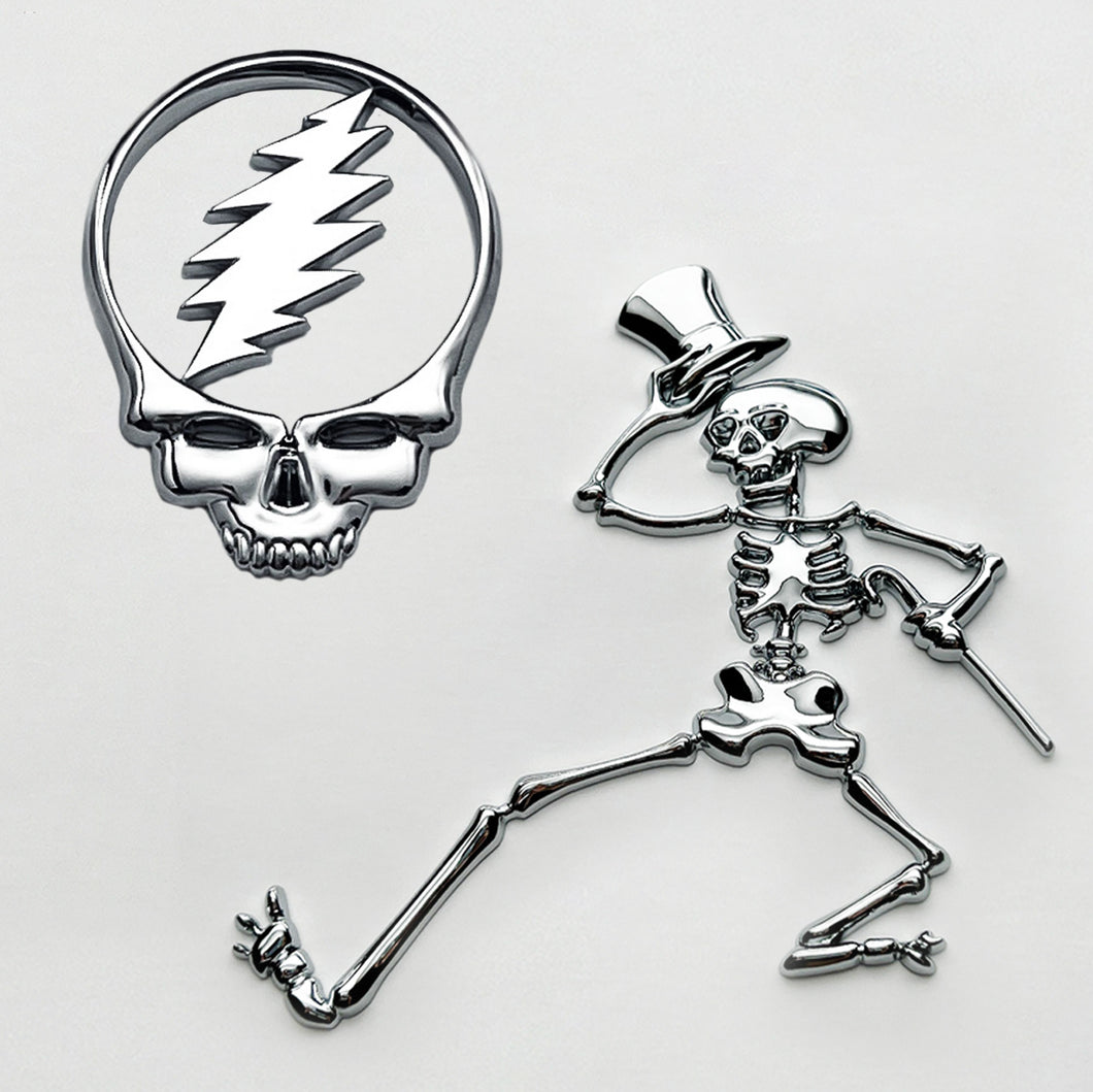 the STEAL YOUR FACE and DANCING SKELETON BADGE BUNDLE - Grateful Fred   - Badge
