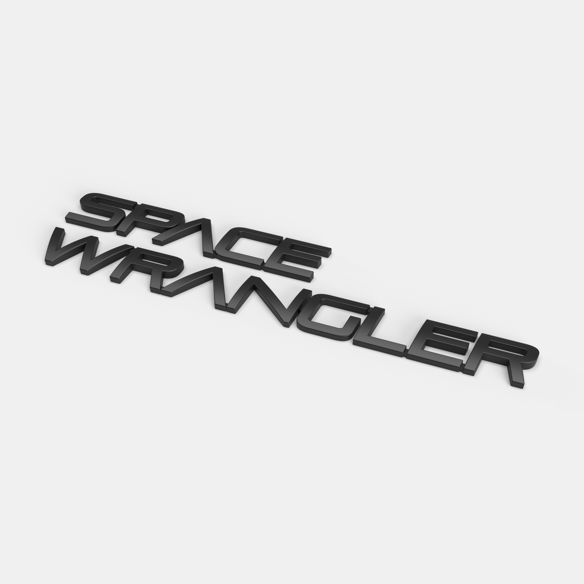 the SPACE WRANGLER BADGE - Grateful Fred - Vehicle Emblems & Hood Ornaments