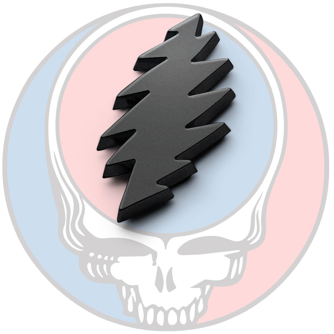 the BOLT - Grateful Fred - Grateful Dead Chrome Bolt Emblem Badge
