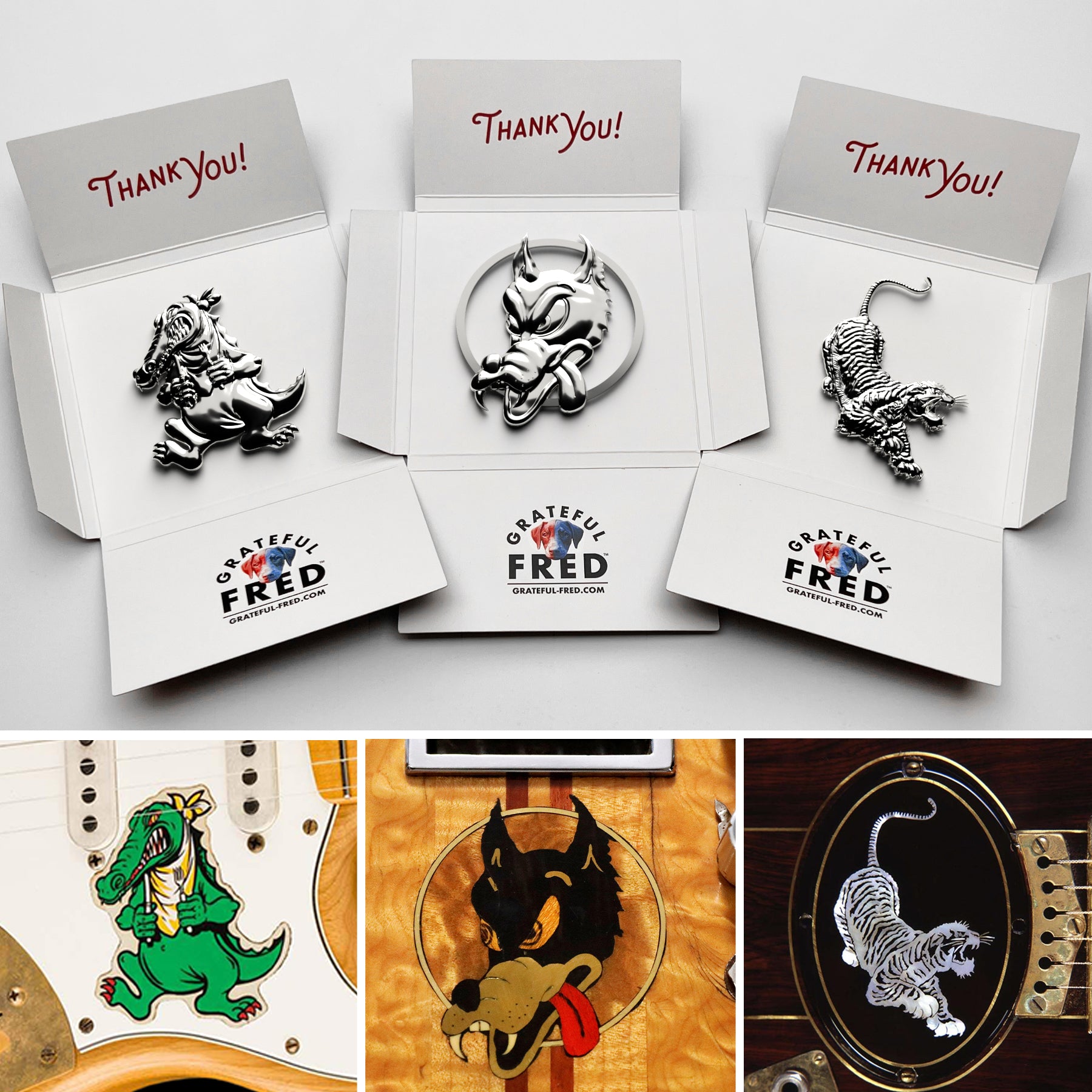 GARCIA GUITAR SUITE BUNDLE - Grateful Fred - Vehicle Emblems & Hood Ornaments