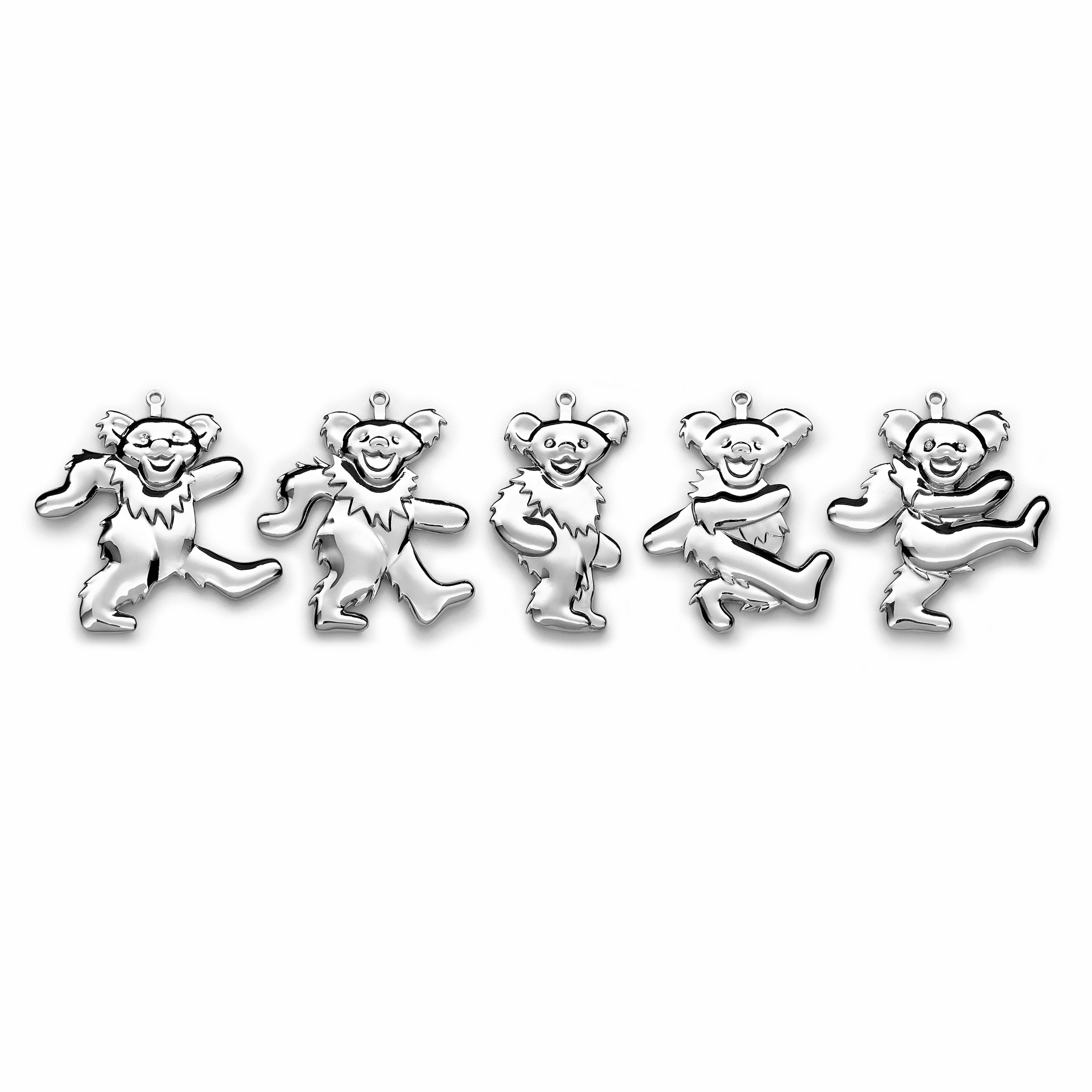 the 5 METAL BEARS ORNAMENT SET - Grateful Fred   - Ornament