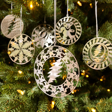 the 6 THIN METAL ORNAMENT SET - Grateful Fred   - Ornament