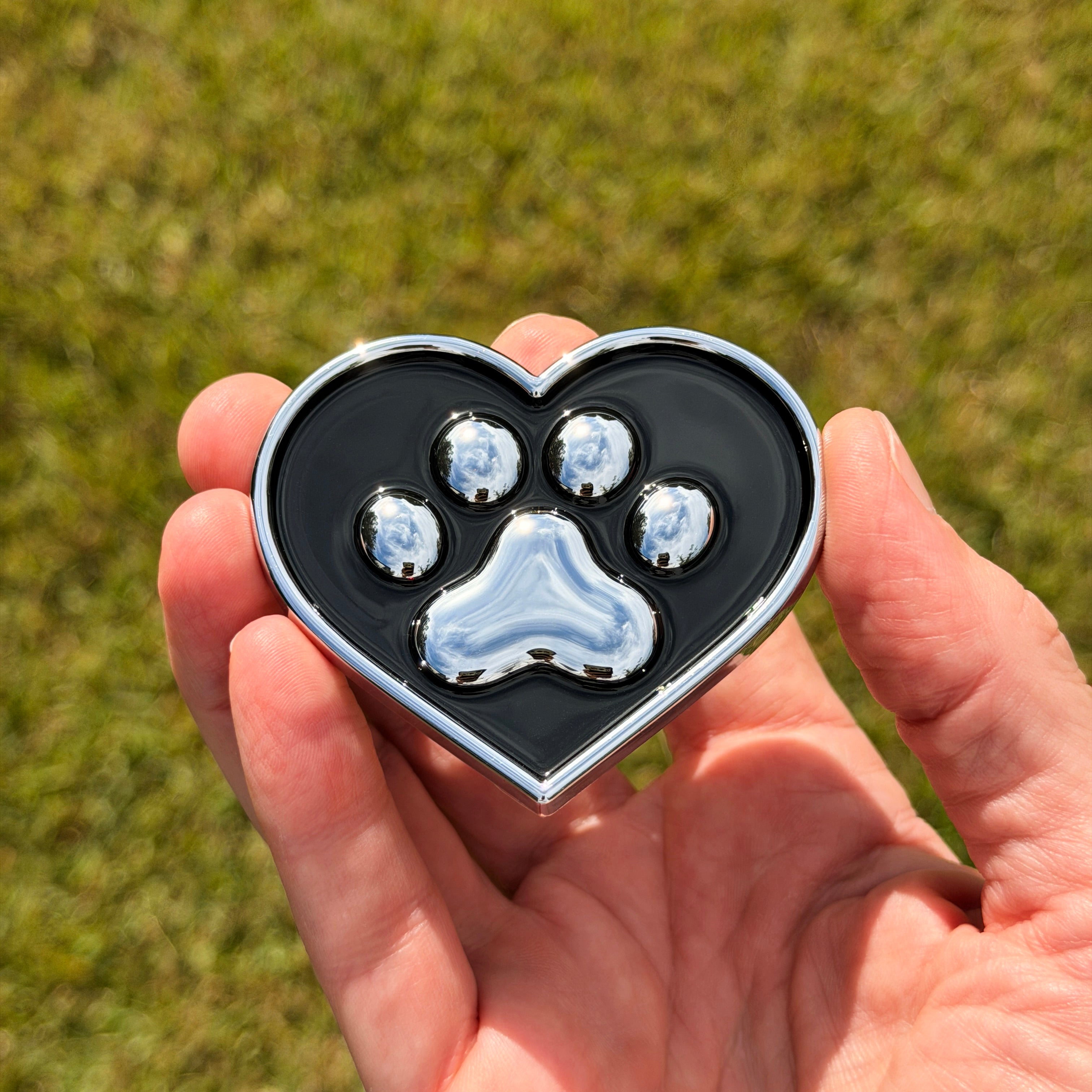 the PAW PRINT Chrome Badge | Grateful Fred
