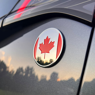 the CANADIAN FLAG BADGE