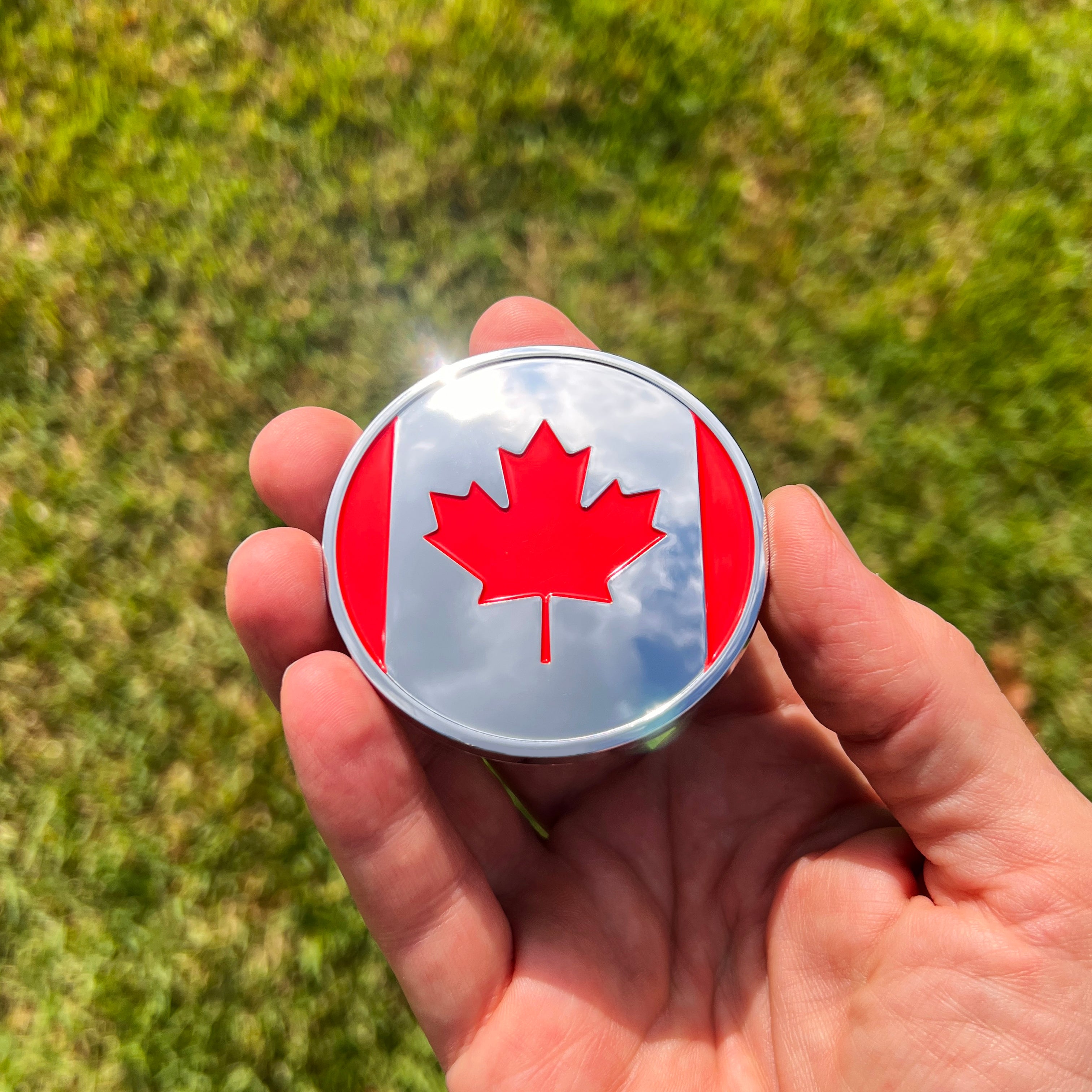 BadgeBeast Portachiavi Medaglione Con Bandiera Del Canada – Plastica Scegli Colore (Nero/Blu/Verde/Rosso/Giallo)