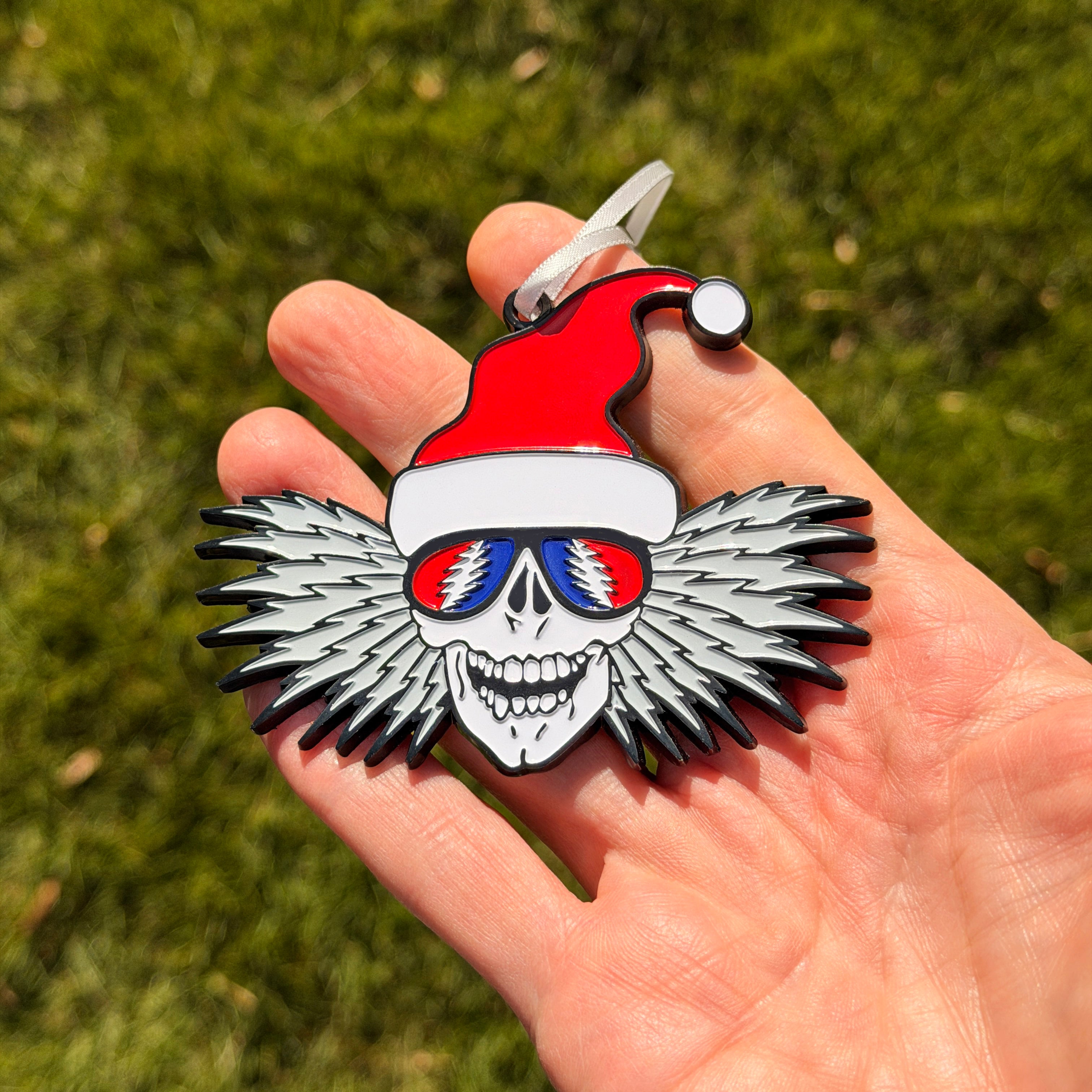 the CYCLE SANTA ENAMEL ORNAMENT