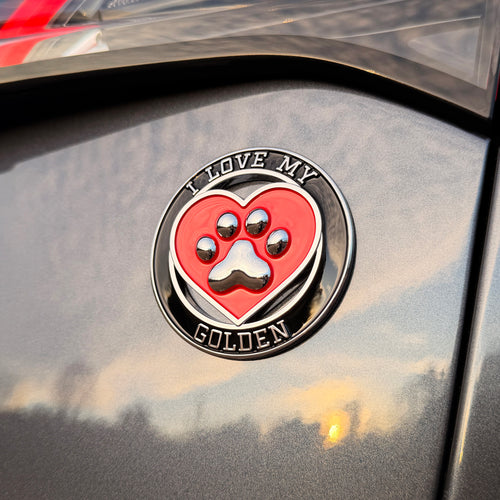 the I ♥️ MY GOLDEN BADGE - Grateful Fred   - 