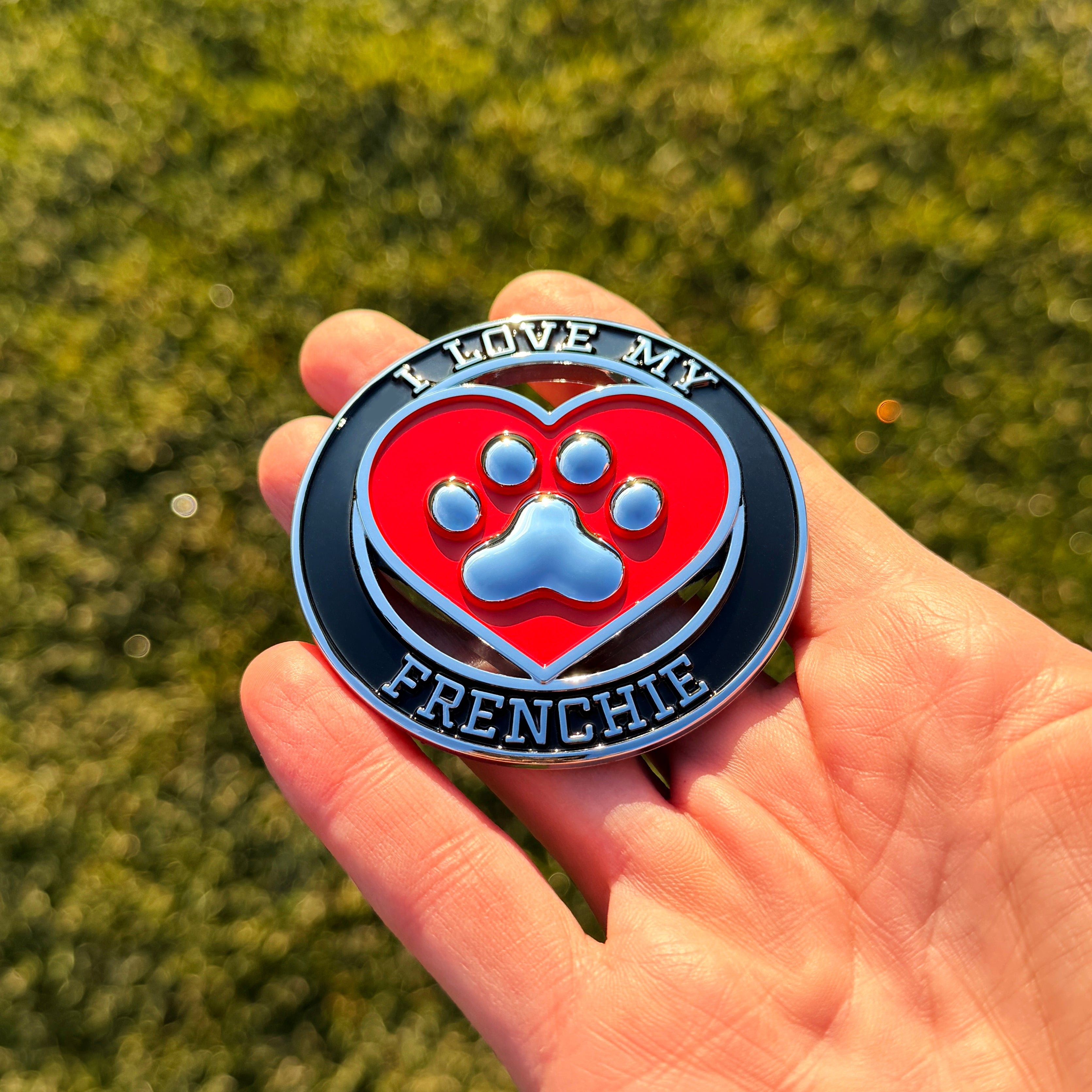 the I ♥️ MY FRENCHIE BADGE - Grateful Fred   - 