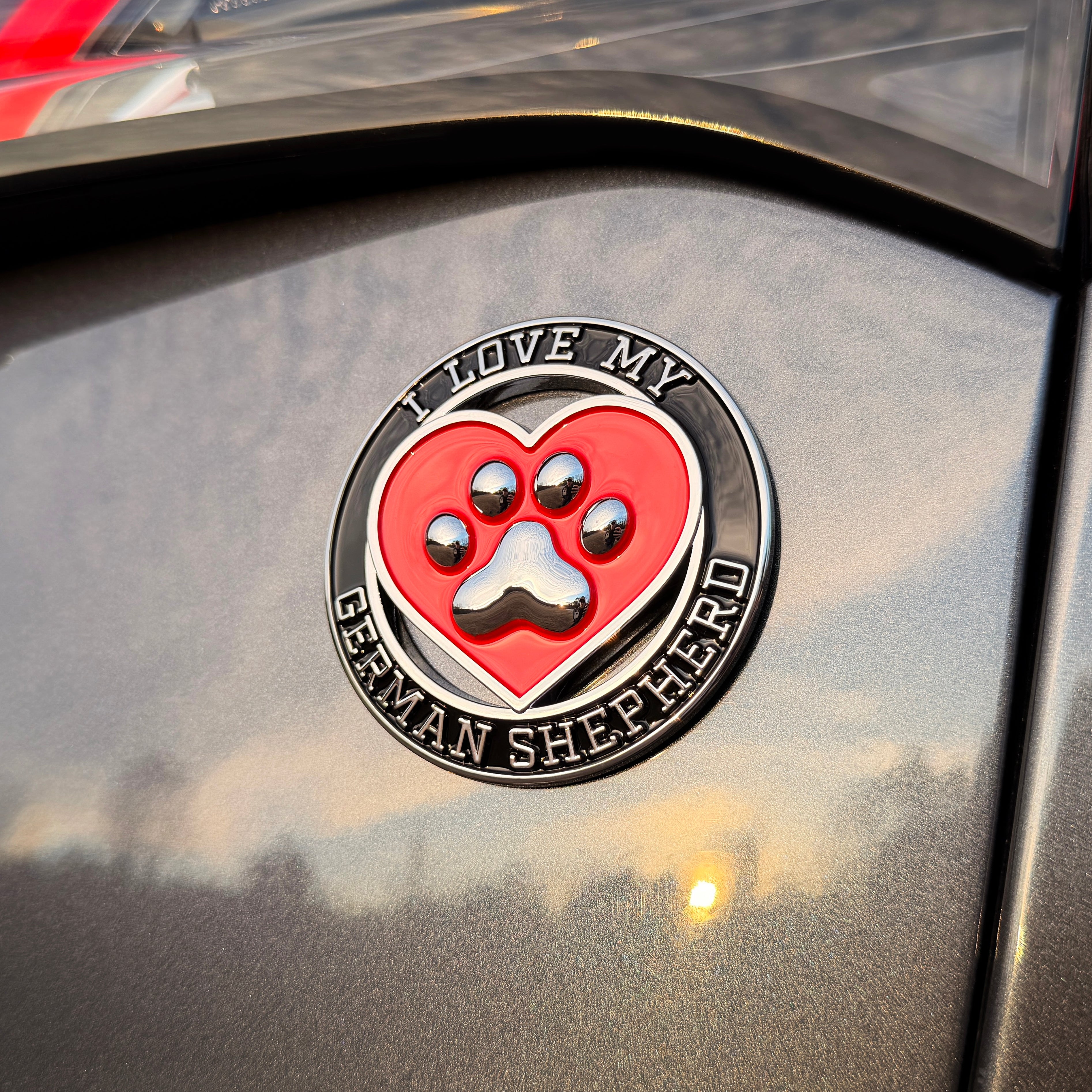 the I ♥️ MY GERMAN SHEPHERD BADGE - Grateful Fred   - 