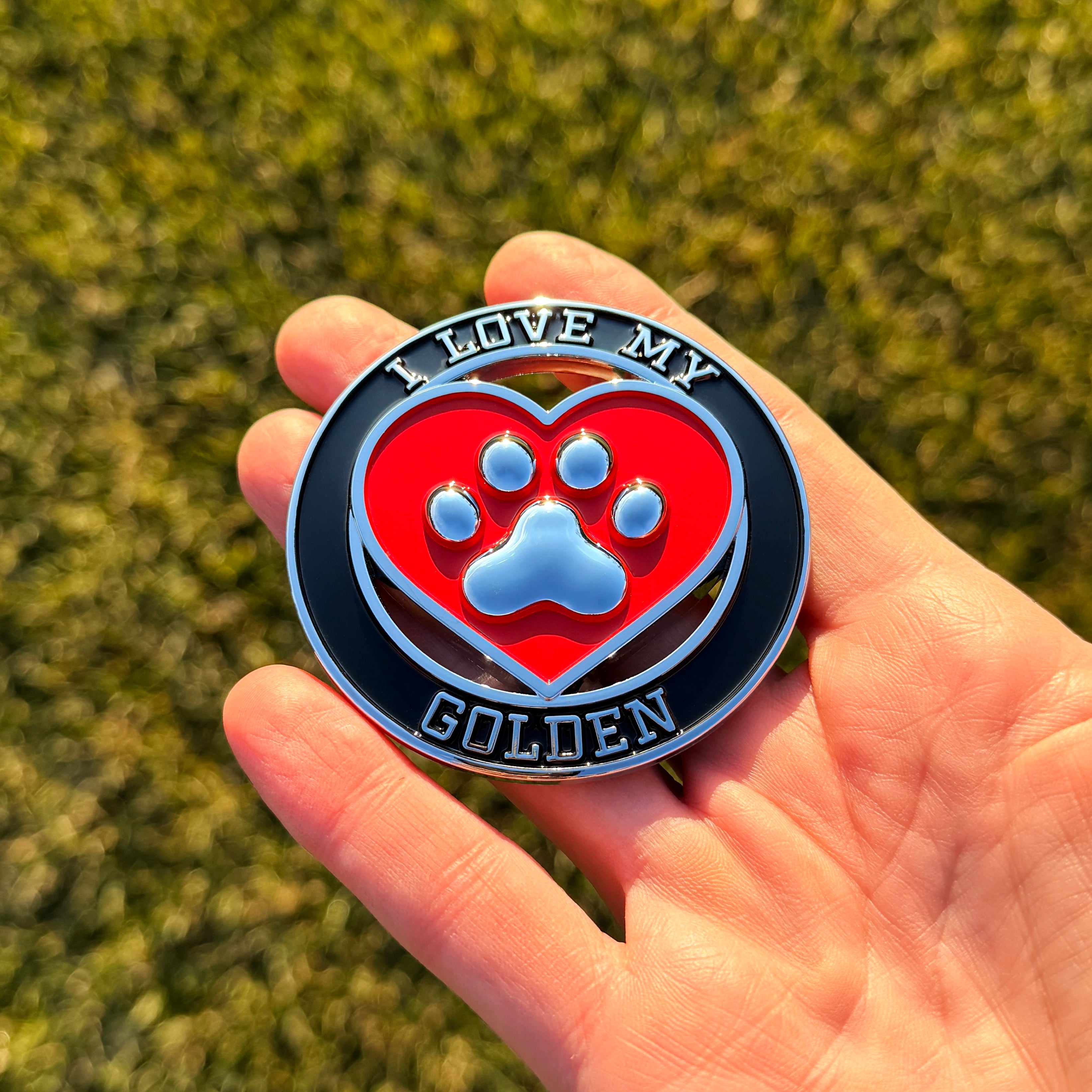 the I ♥️ MY GOLDEN BADGE - Grateful Fred   - 