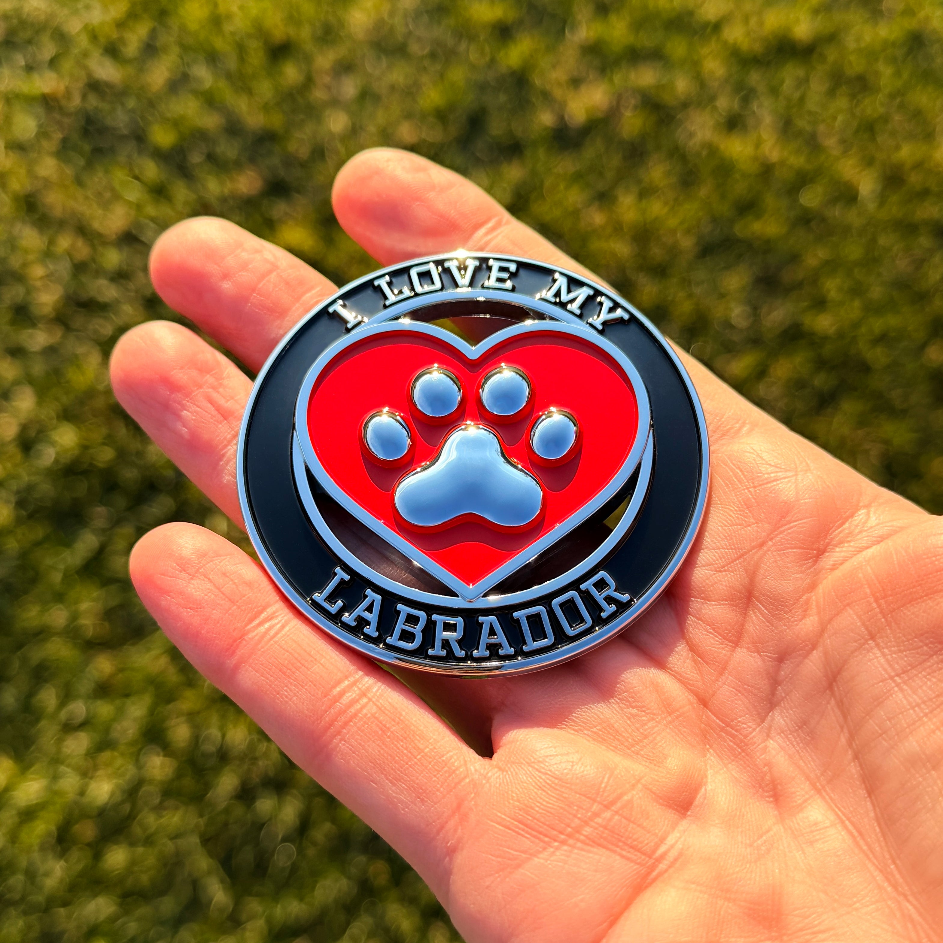 the I ♥️ MY LABRADOR BADGE - Grateful Fred   - 